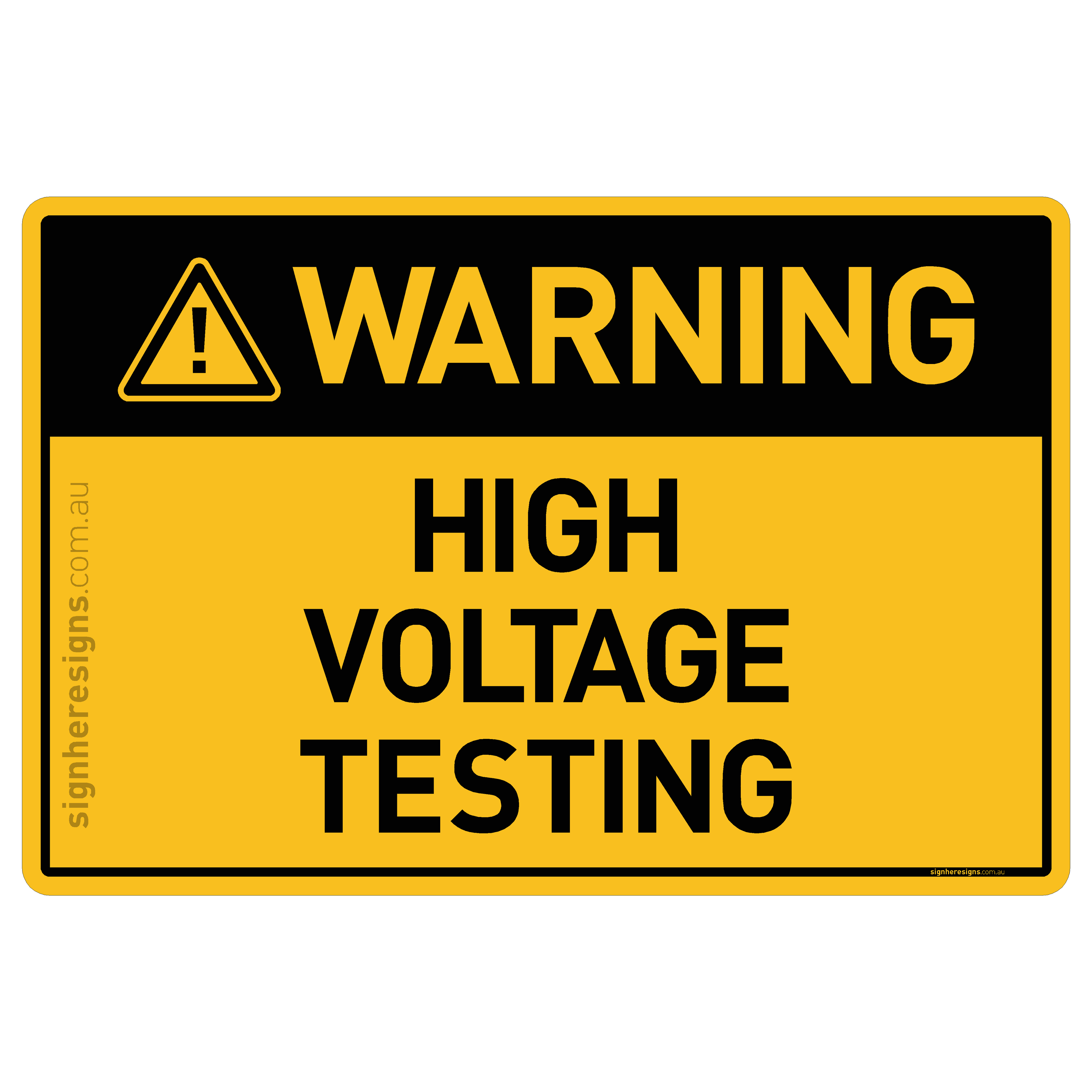 High Voltage Testing - Warning
