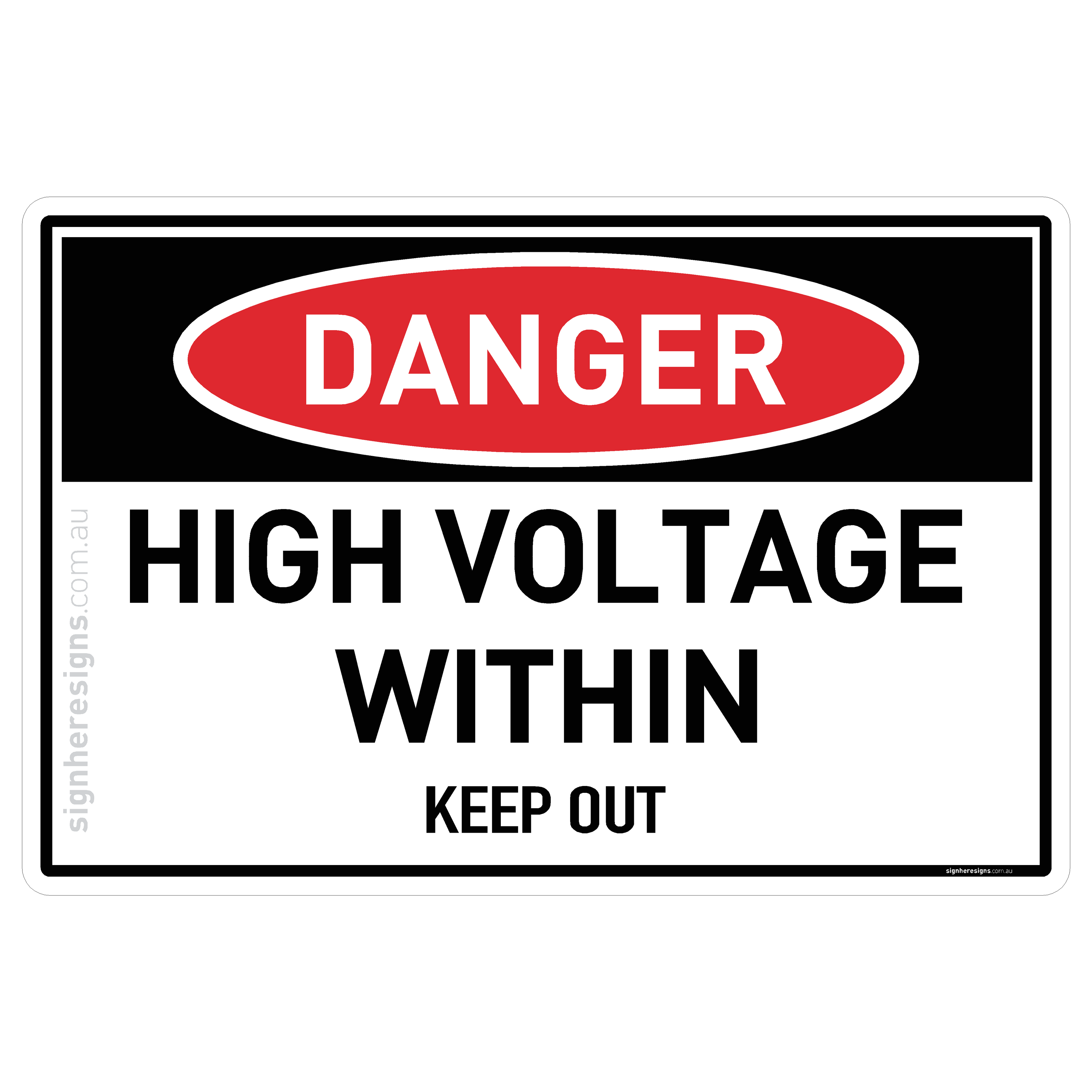 High Voltage Within - Keep Out - Danger