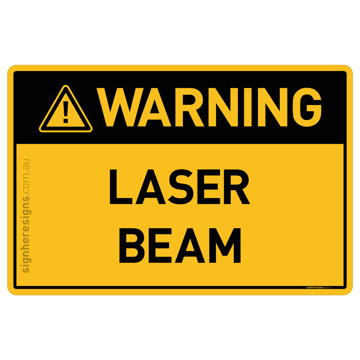 Laser Beam Warning Sign | Buy Online – Sign Here Signs