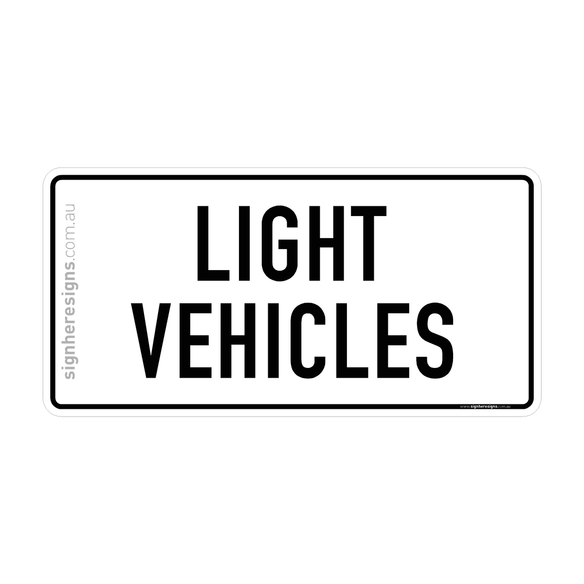 Light Vehicles Sign - Directional – Sign Here Signs