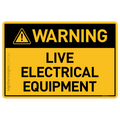 Live Electrical Equipment - Warning