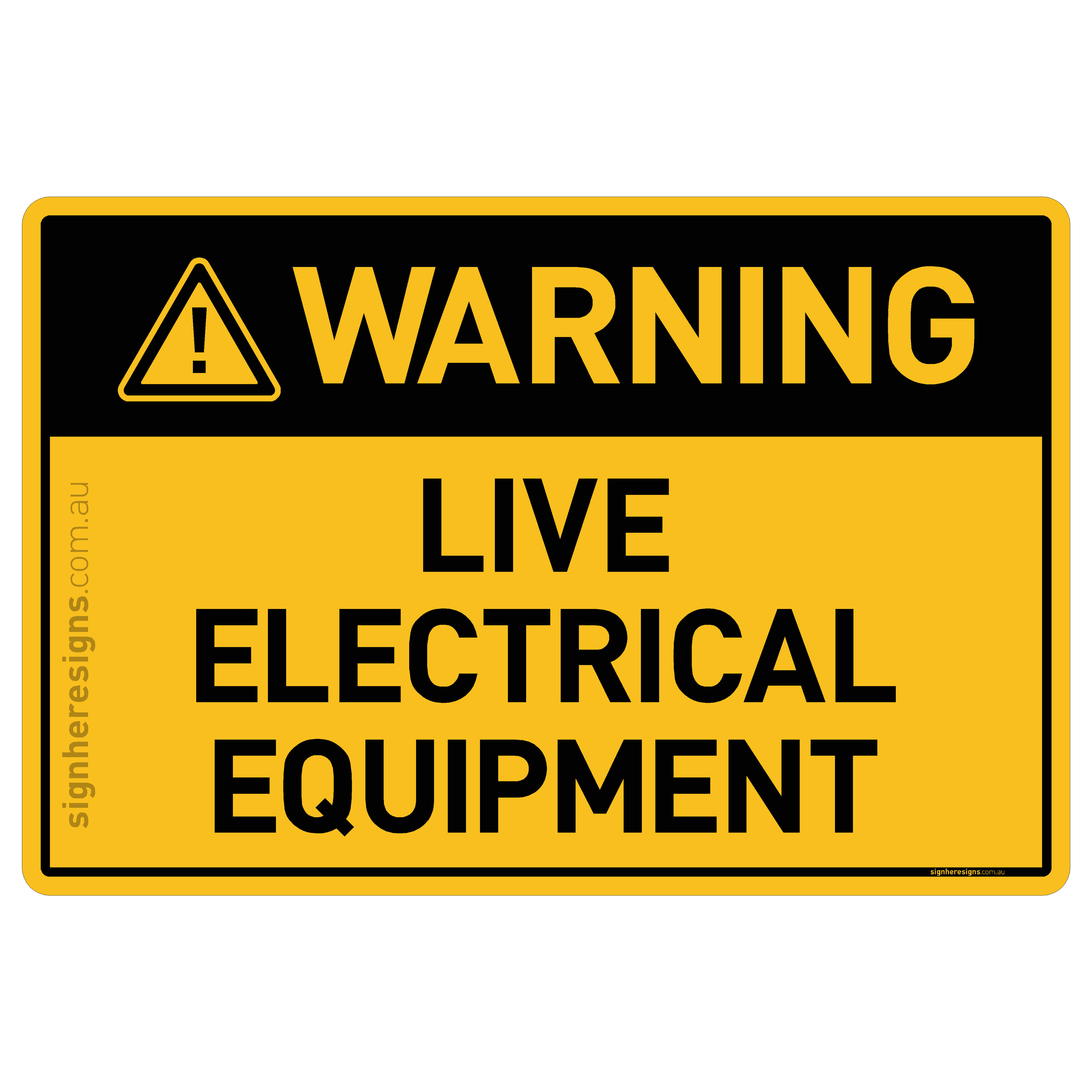 Live Electrical Equipment - Warning