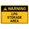 LPG Storage Area - Warning