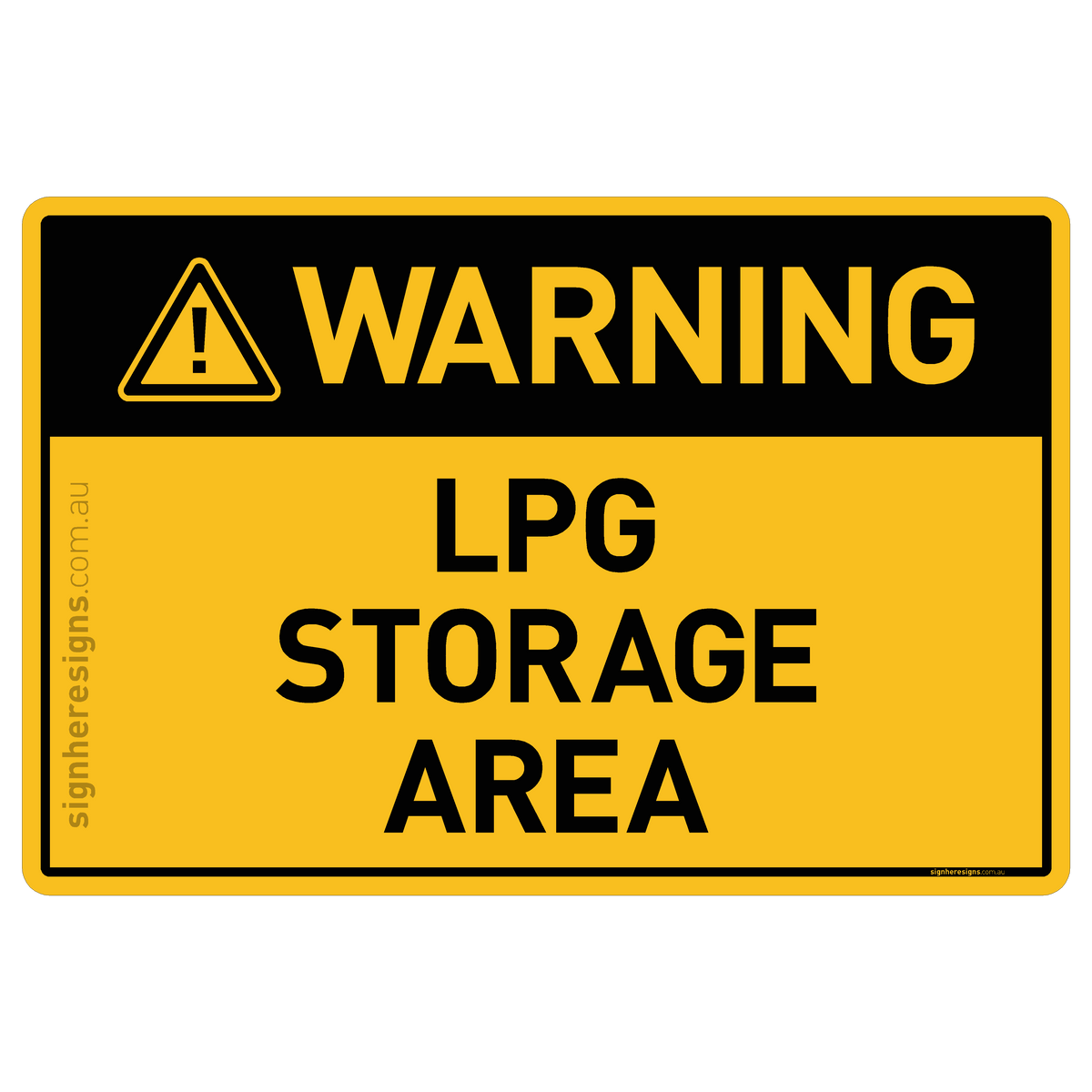 LPG Storage Area Warning Sign | Buy Online – Sign Here Signs