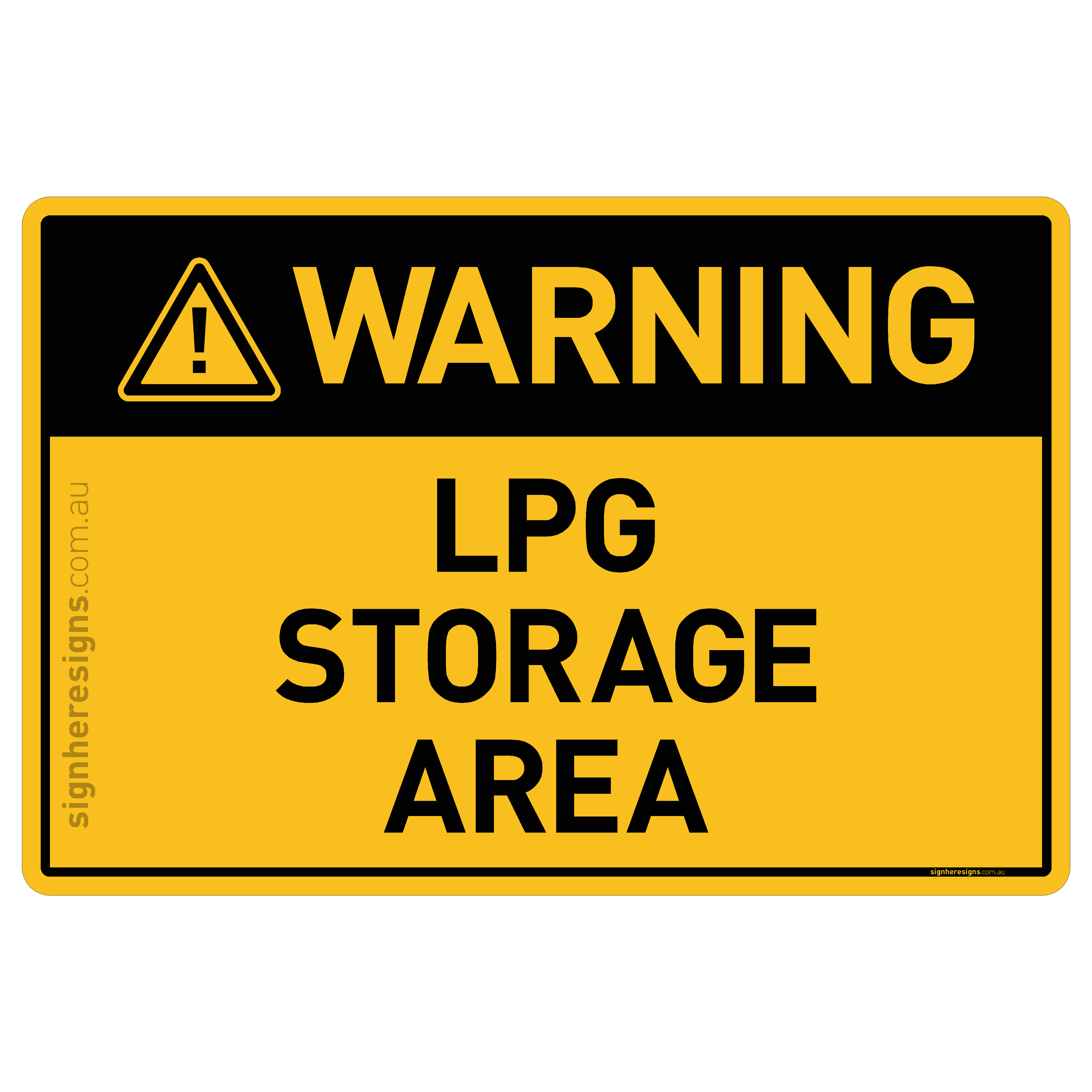 LPG Storage Area - Warning