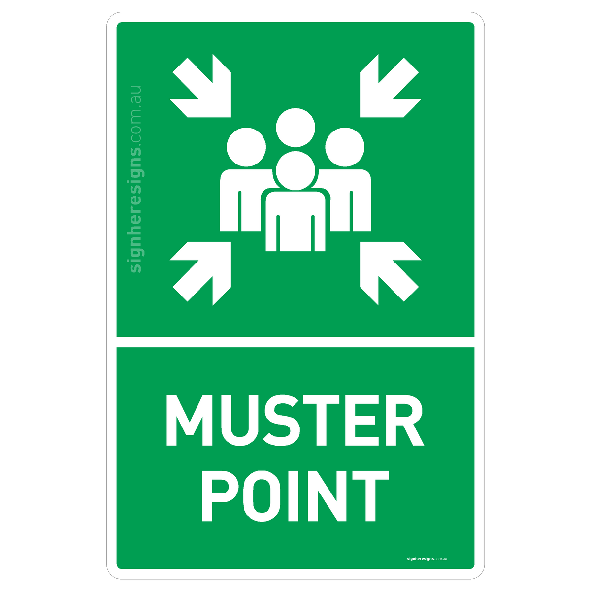 Muster Point Sign - First Aid & Safety Sign – Sign Here Signs