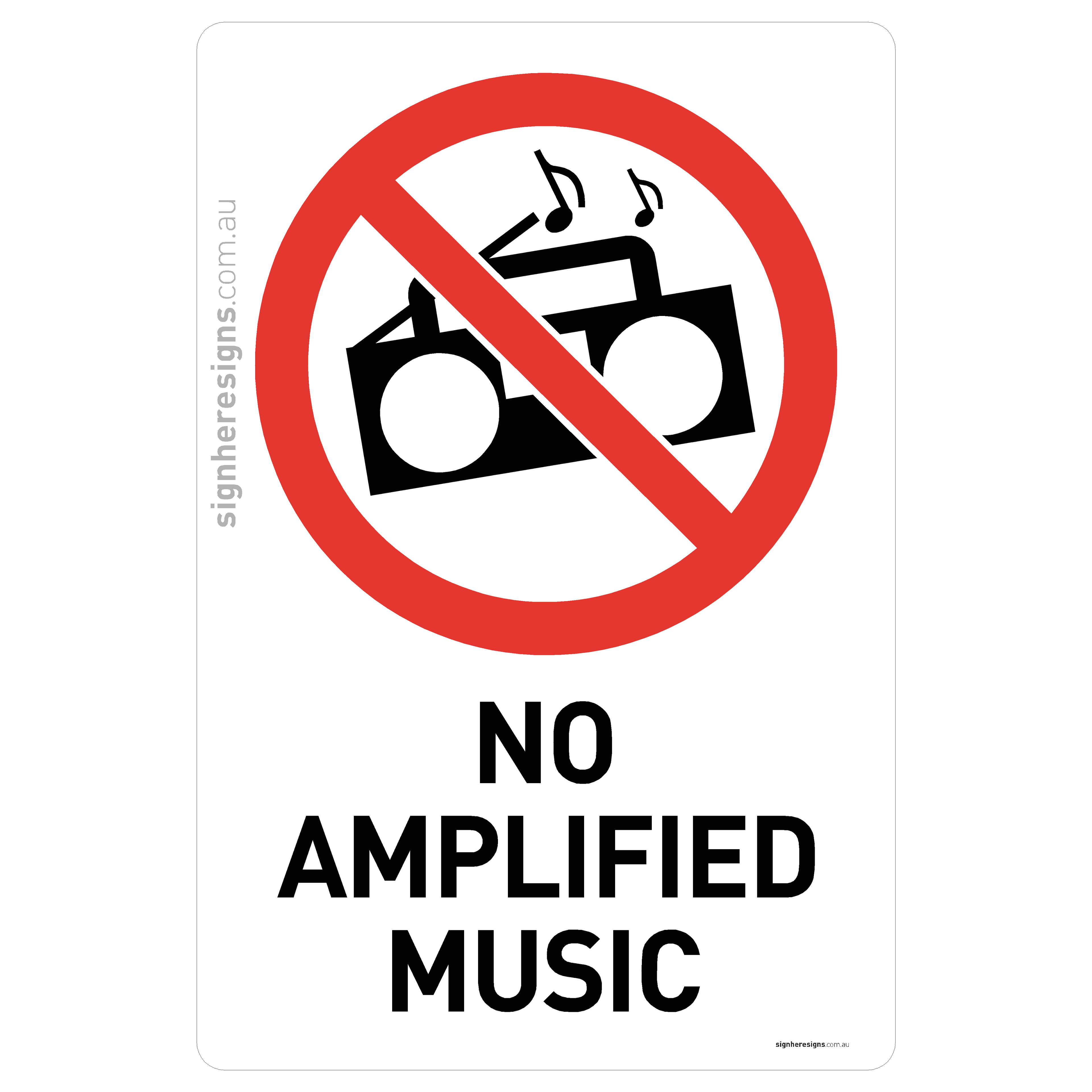 No Amplified Music