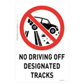 No Driving Off Designated Tracks