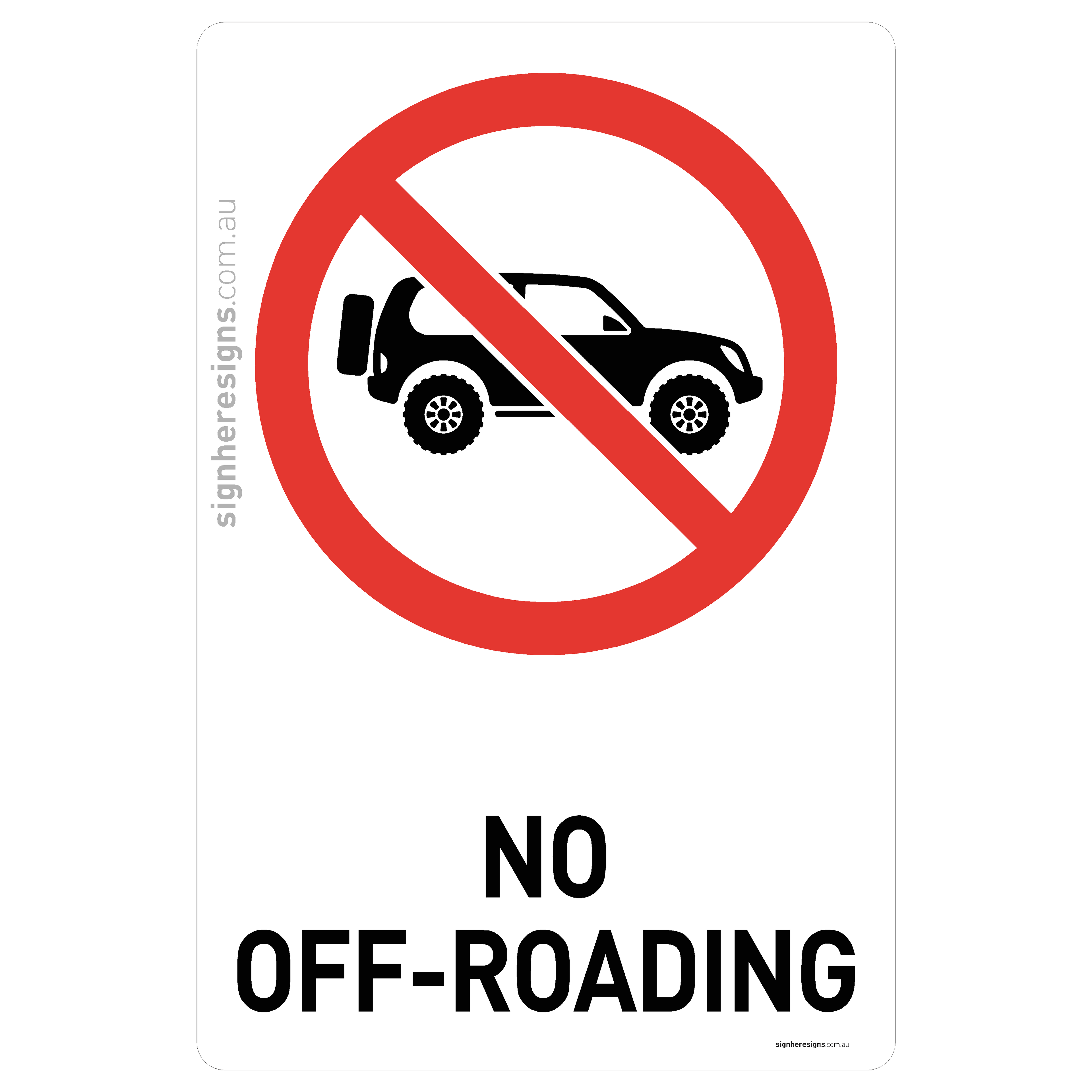 No Off-Roading