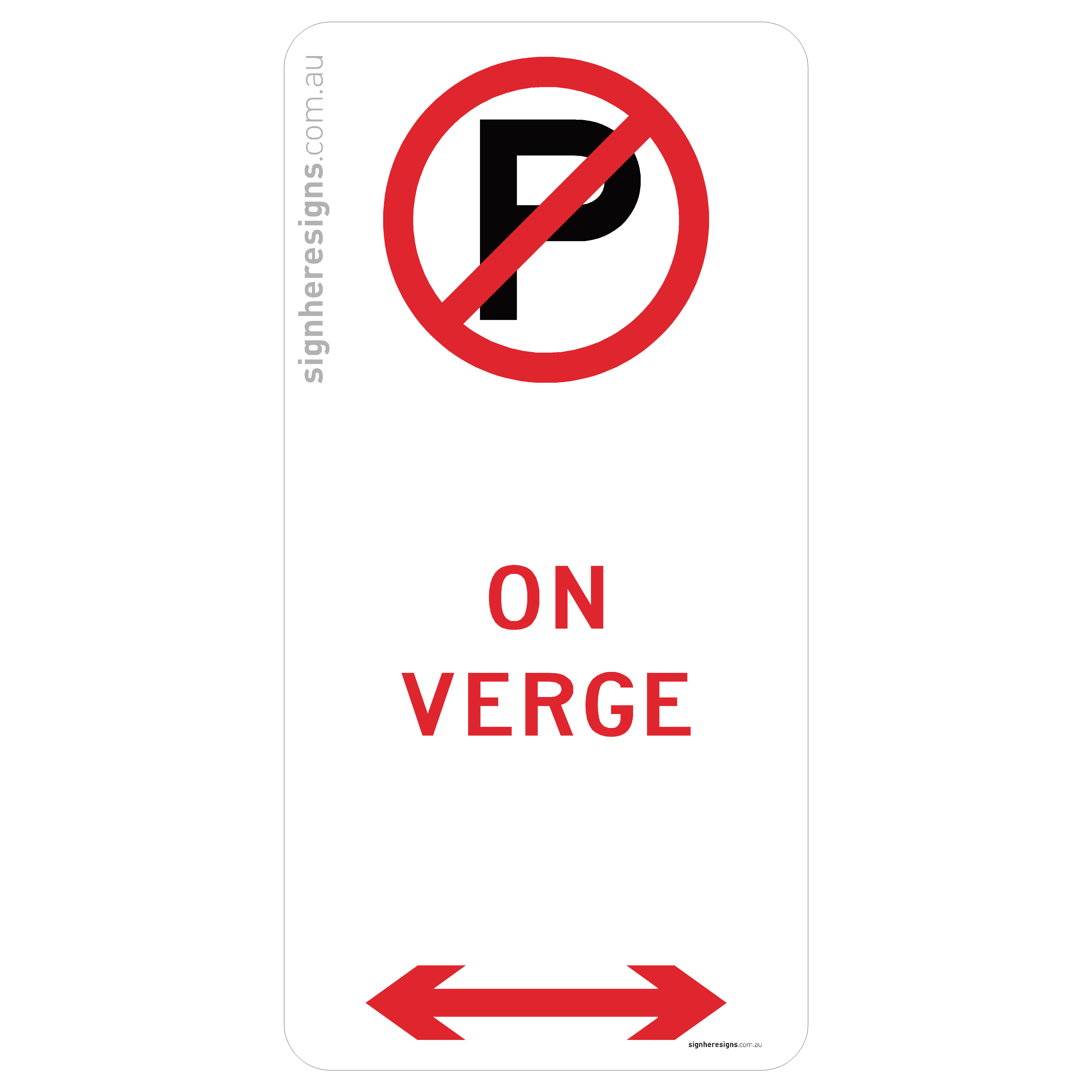 No Parking - On Verge