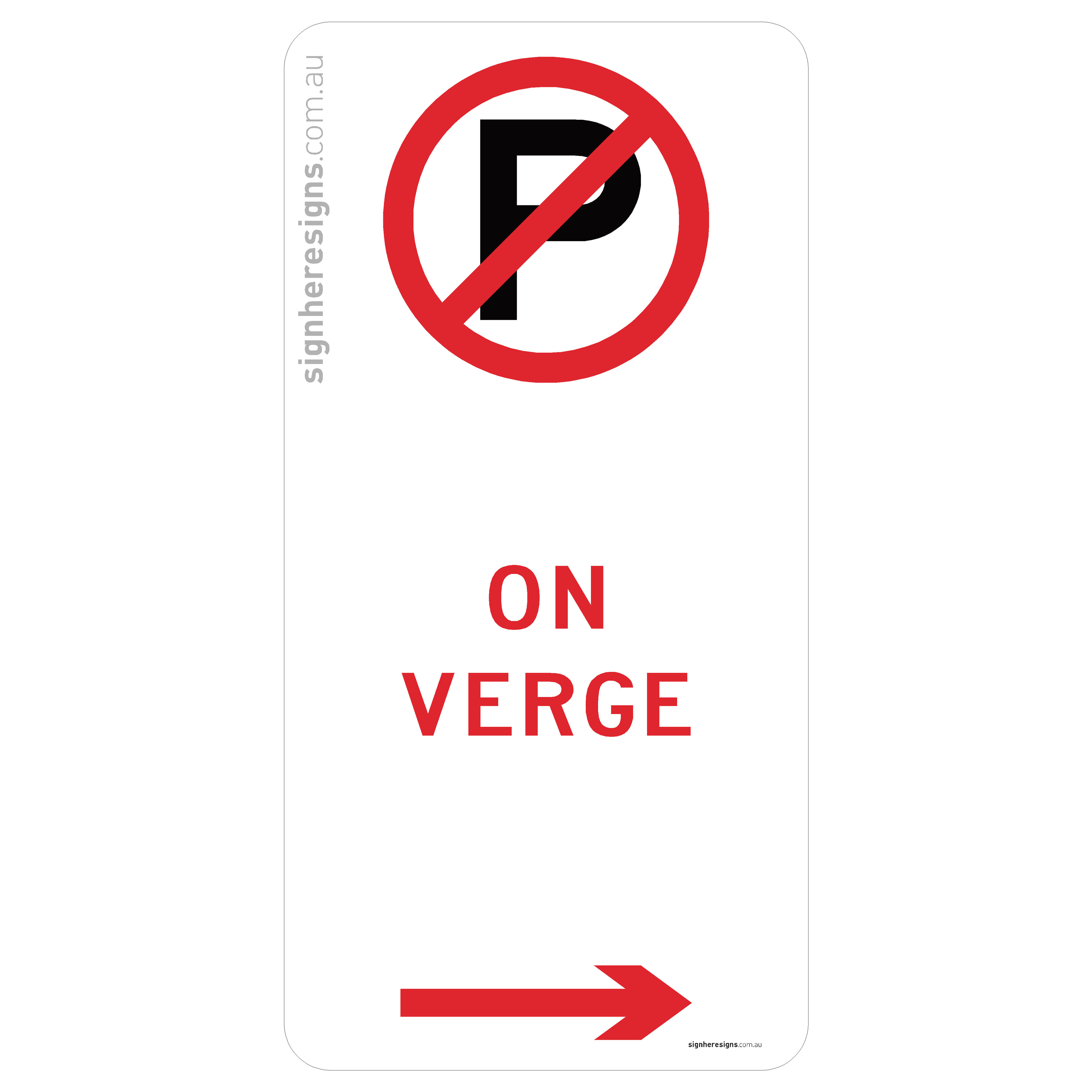 No Parking - On Verge