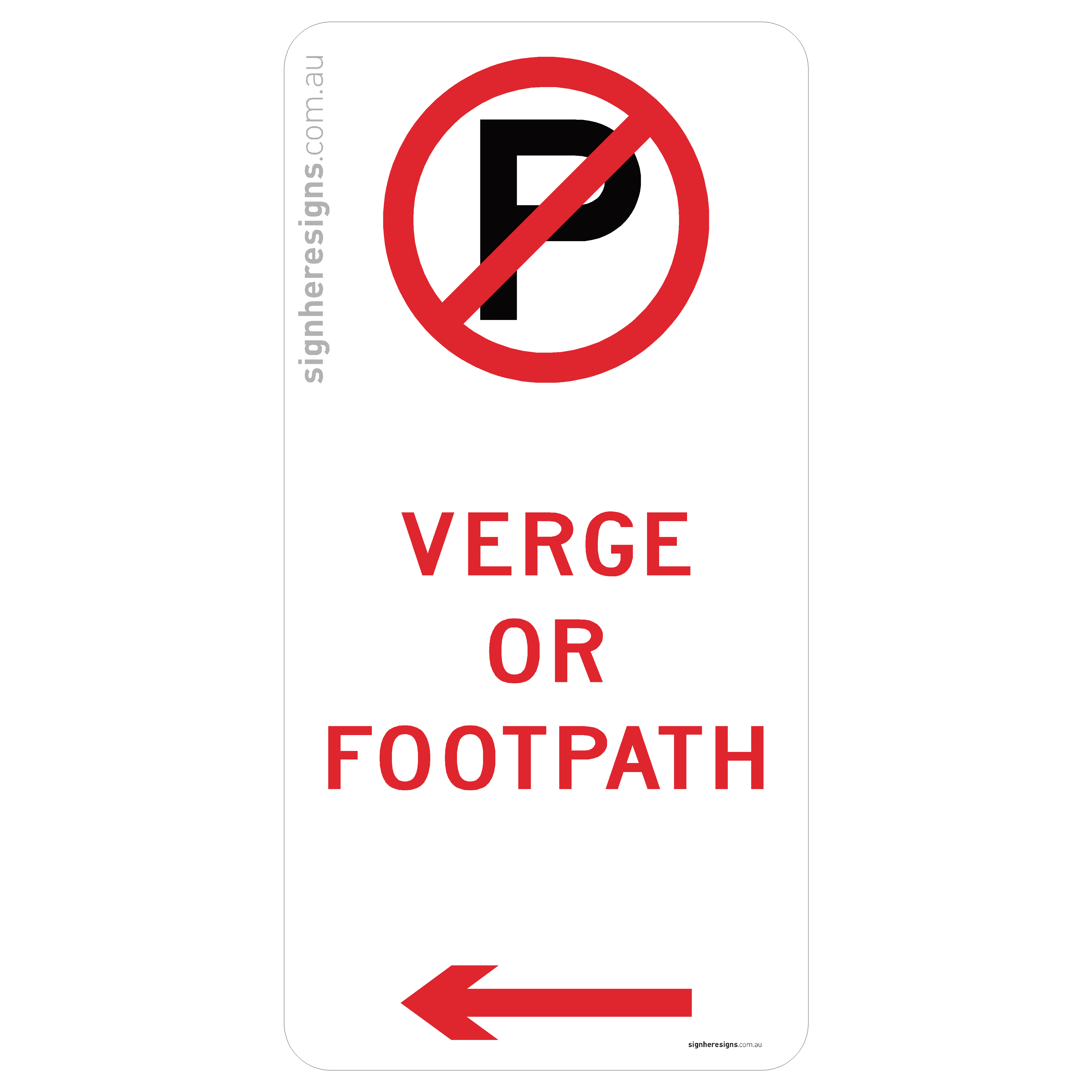 No Parking - Verge Or Footpath