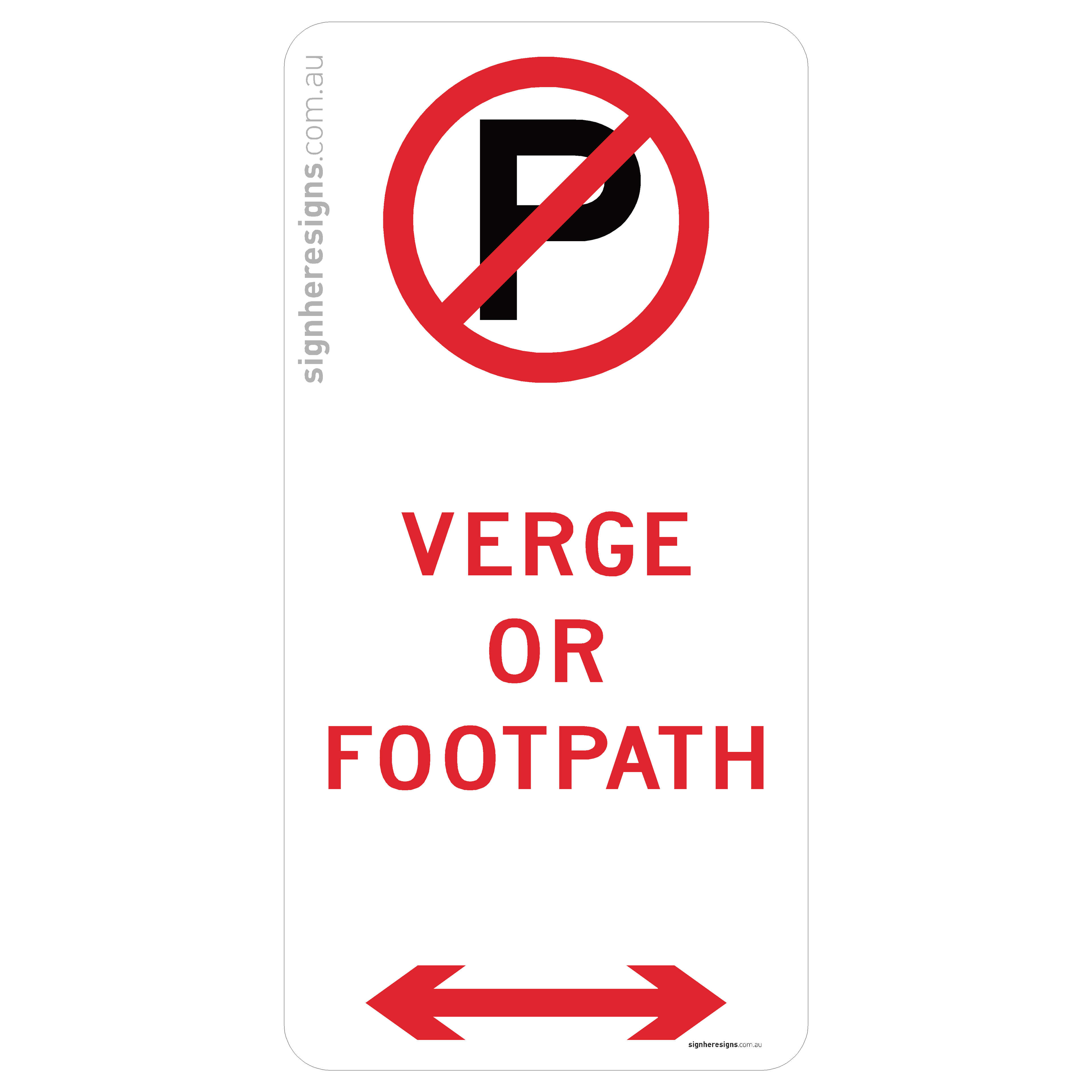 No Parking - Verge Or Footpath
