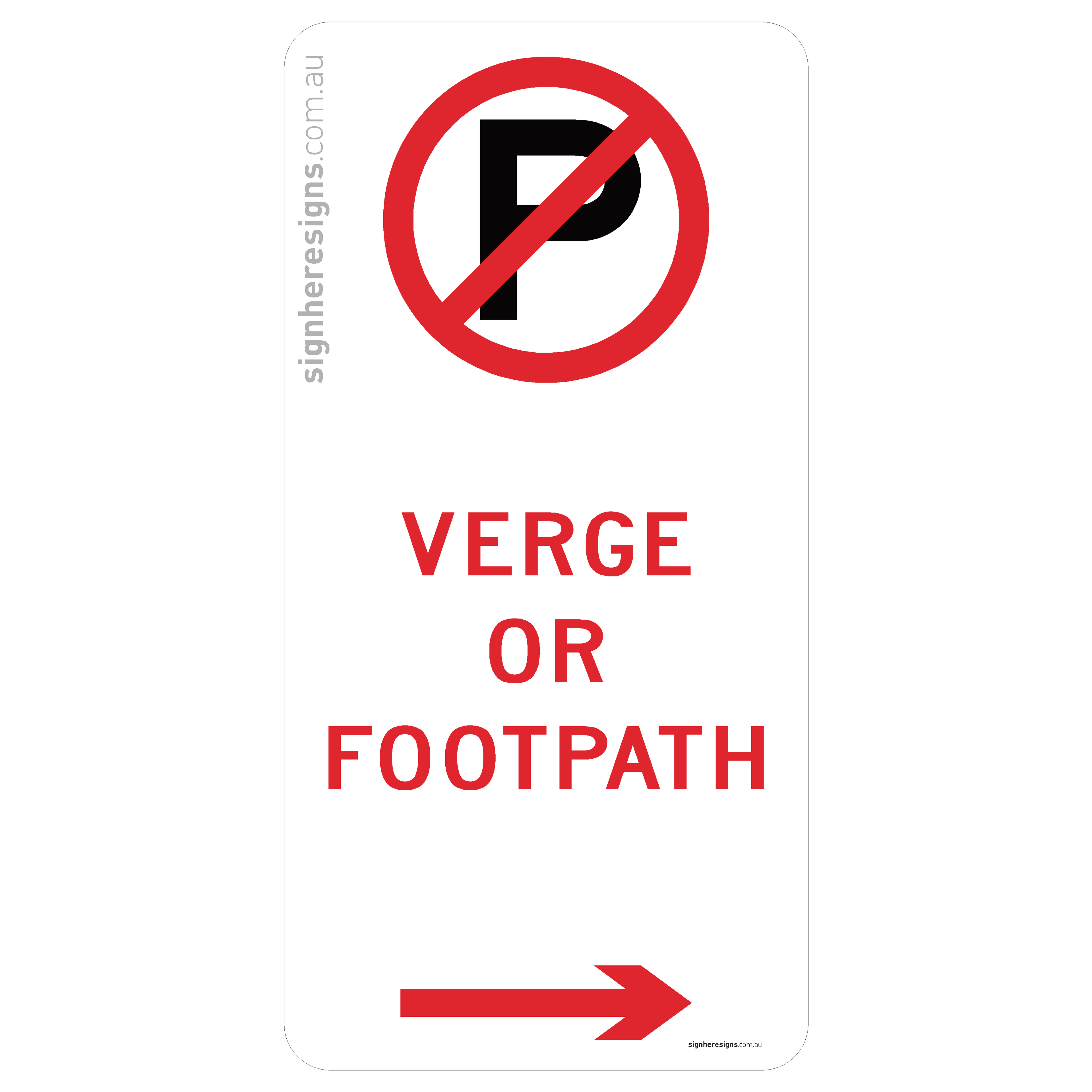 No Parking - Verge Or Footpath