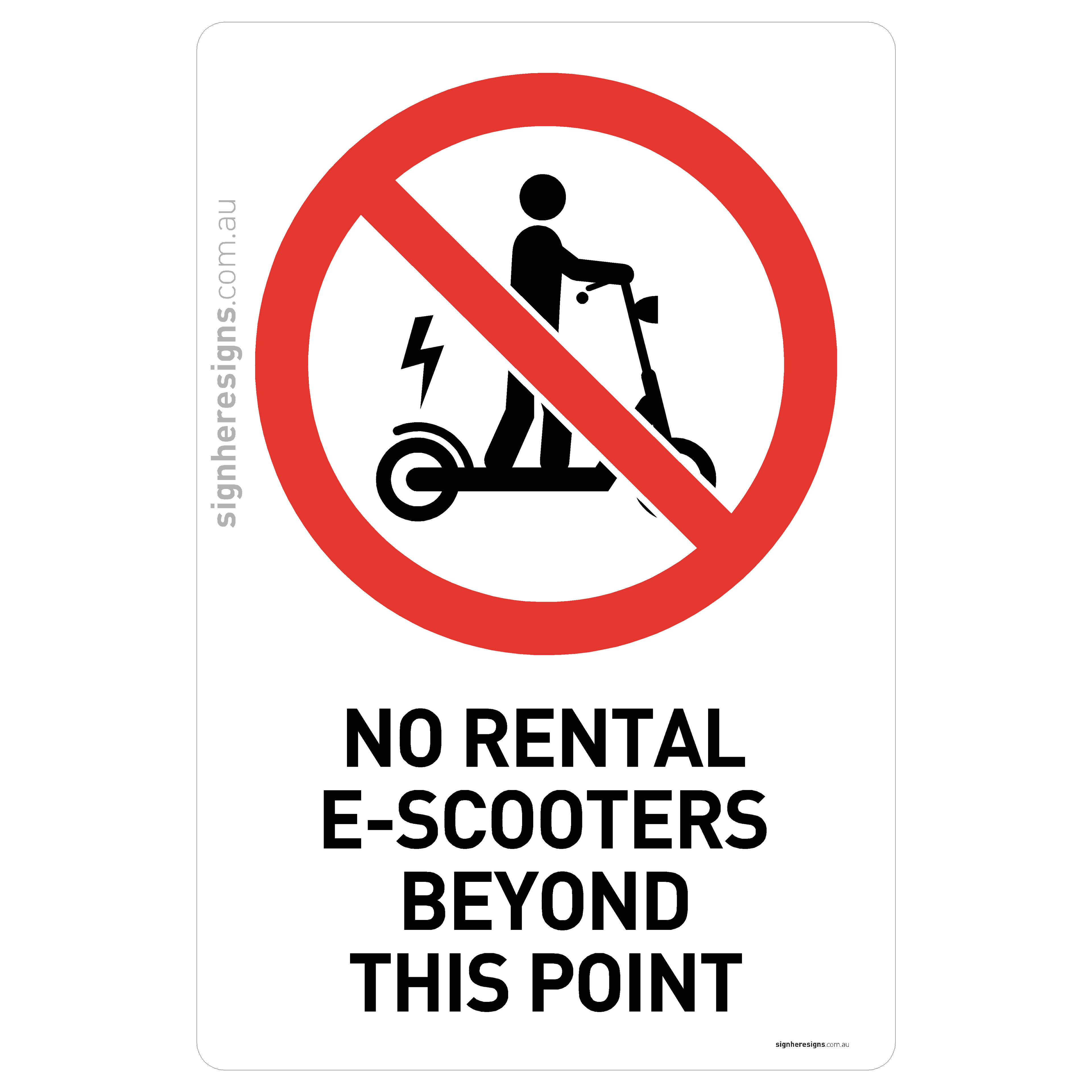 No Rental E-Scooters Beyond This Point