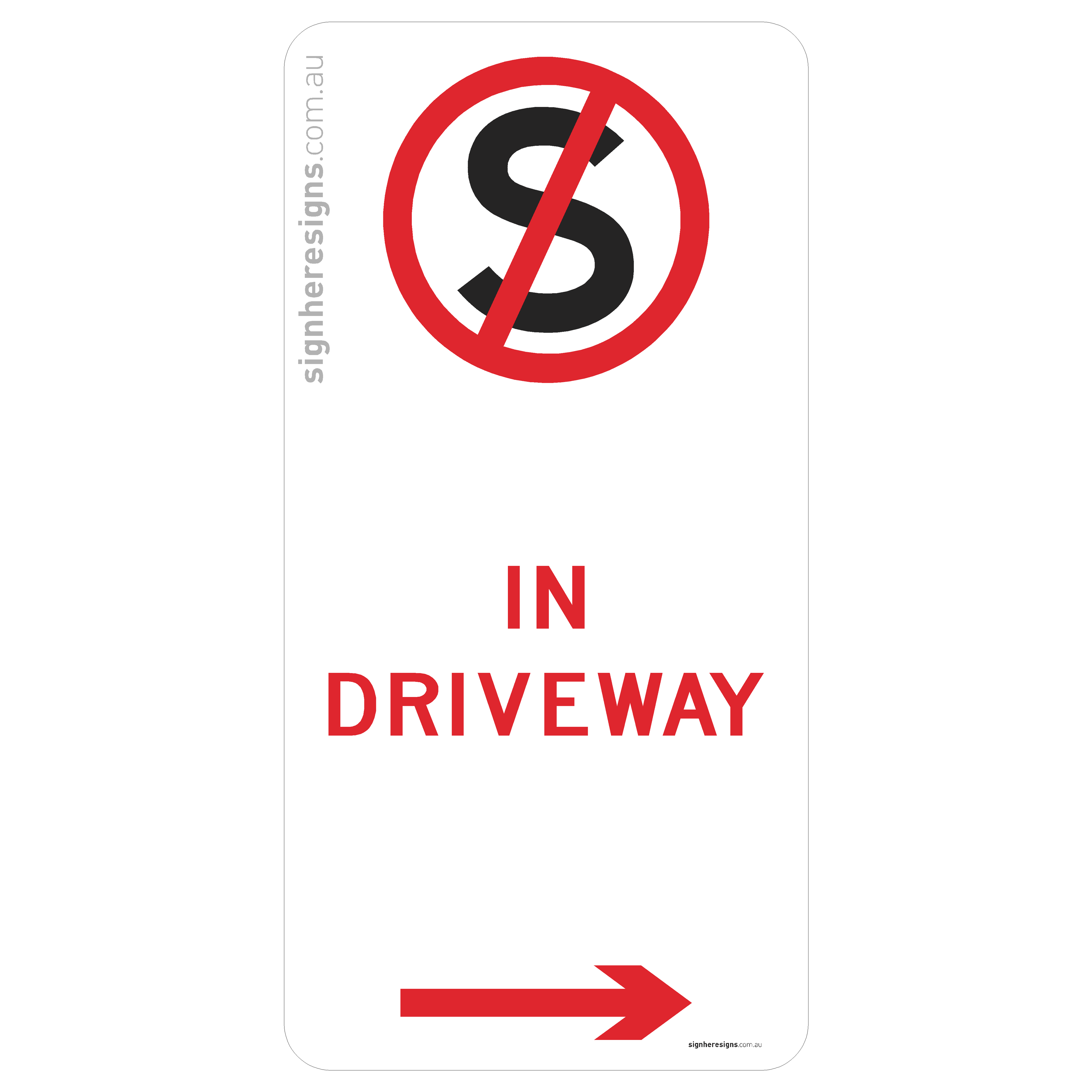 No Stopping In Driveway