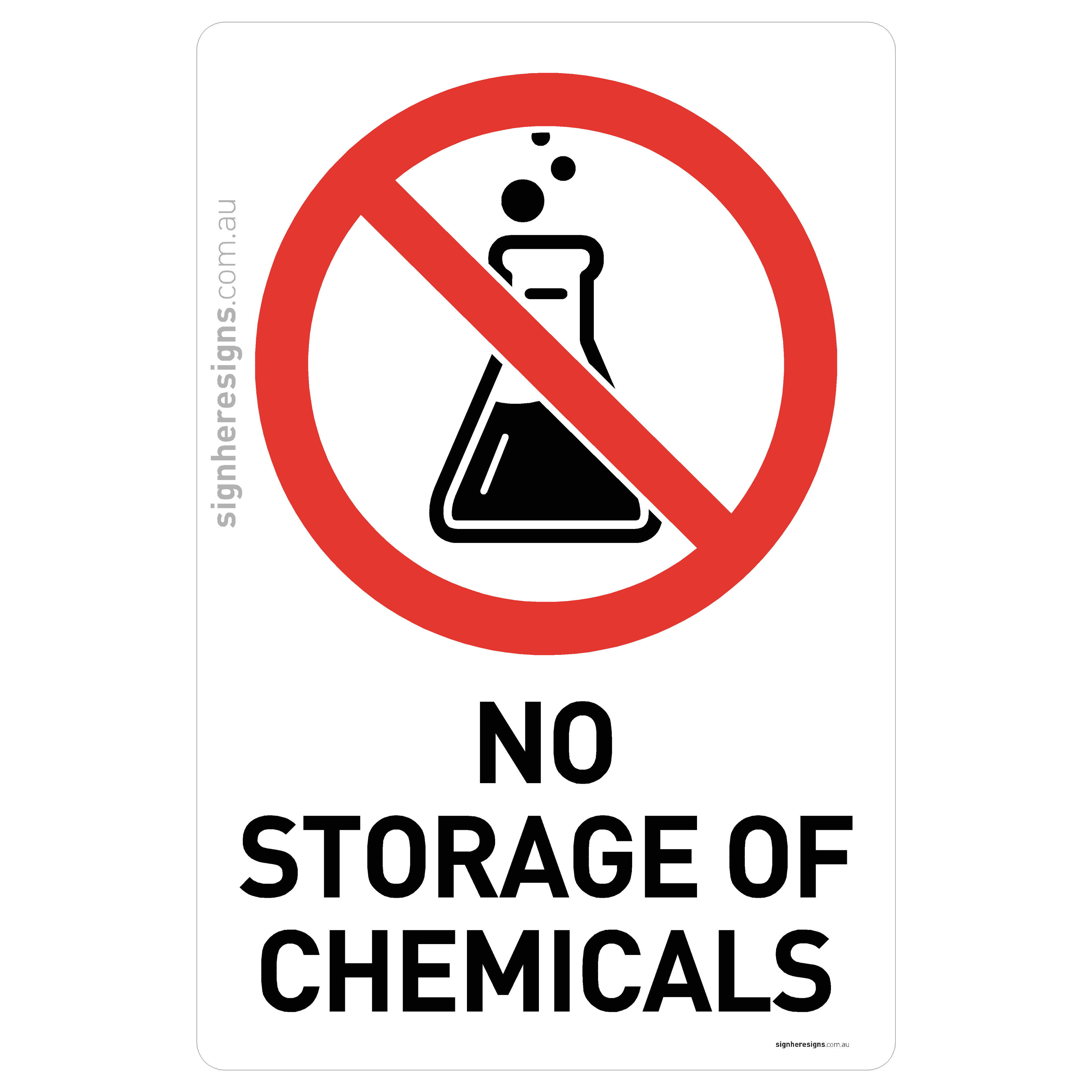 No Storage Of Chemicals
