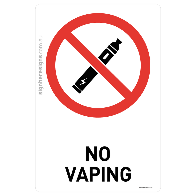 No Vaping Sign - Prohibition – Sign Here Signs
