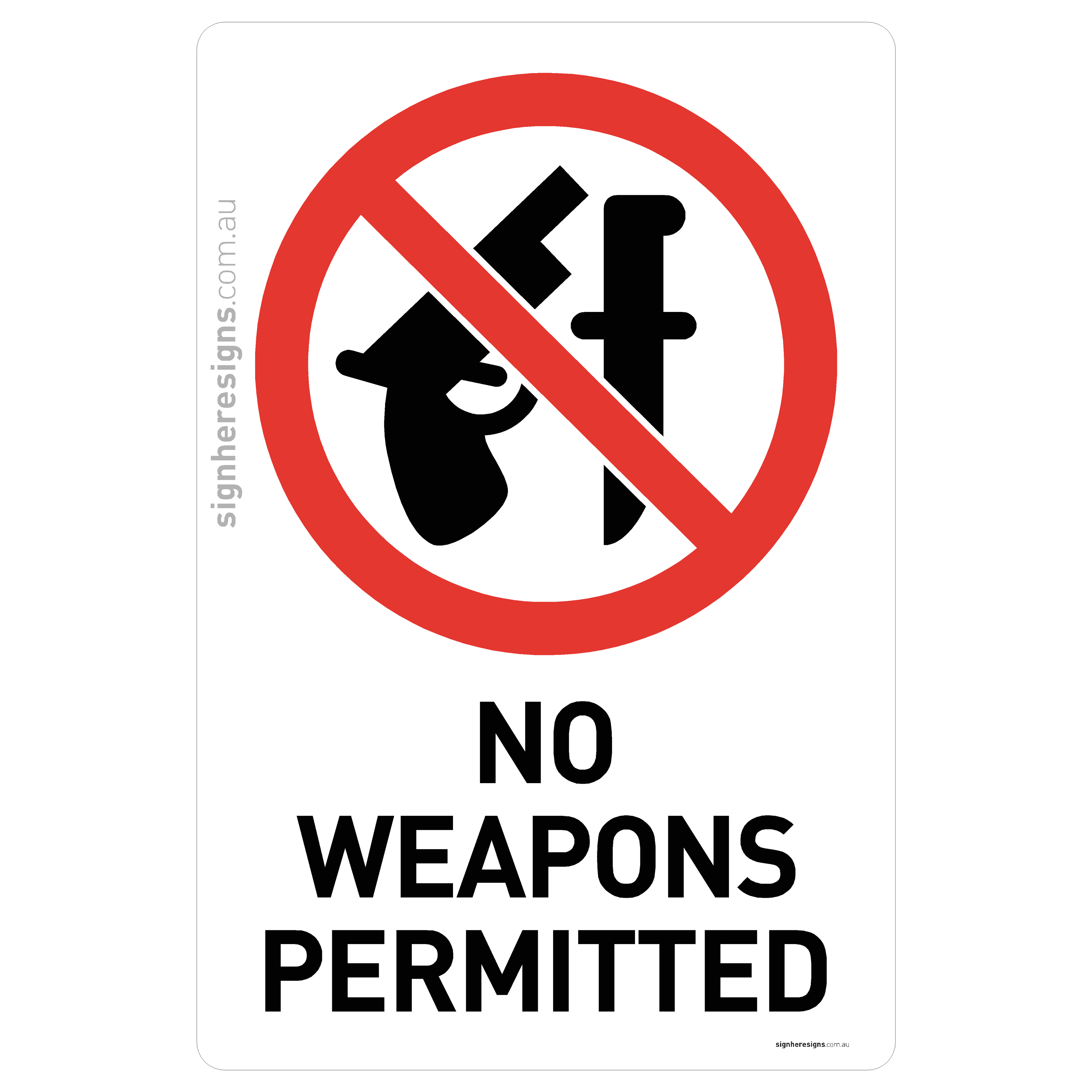 No Weapons Permitted