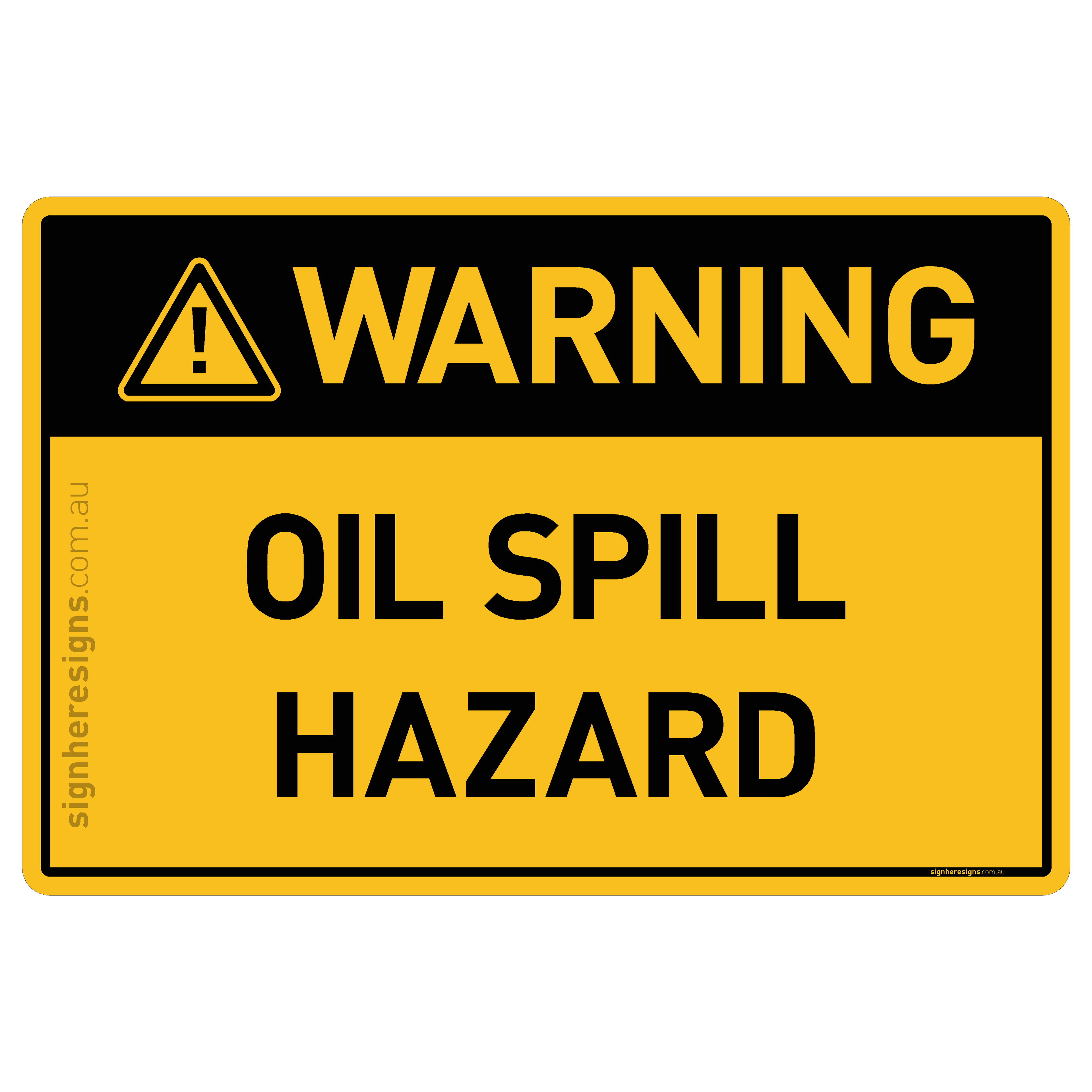 Oil Spill Hazard - Warning