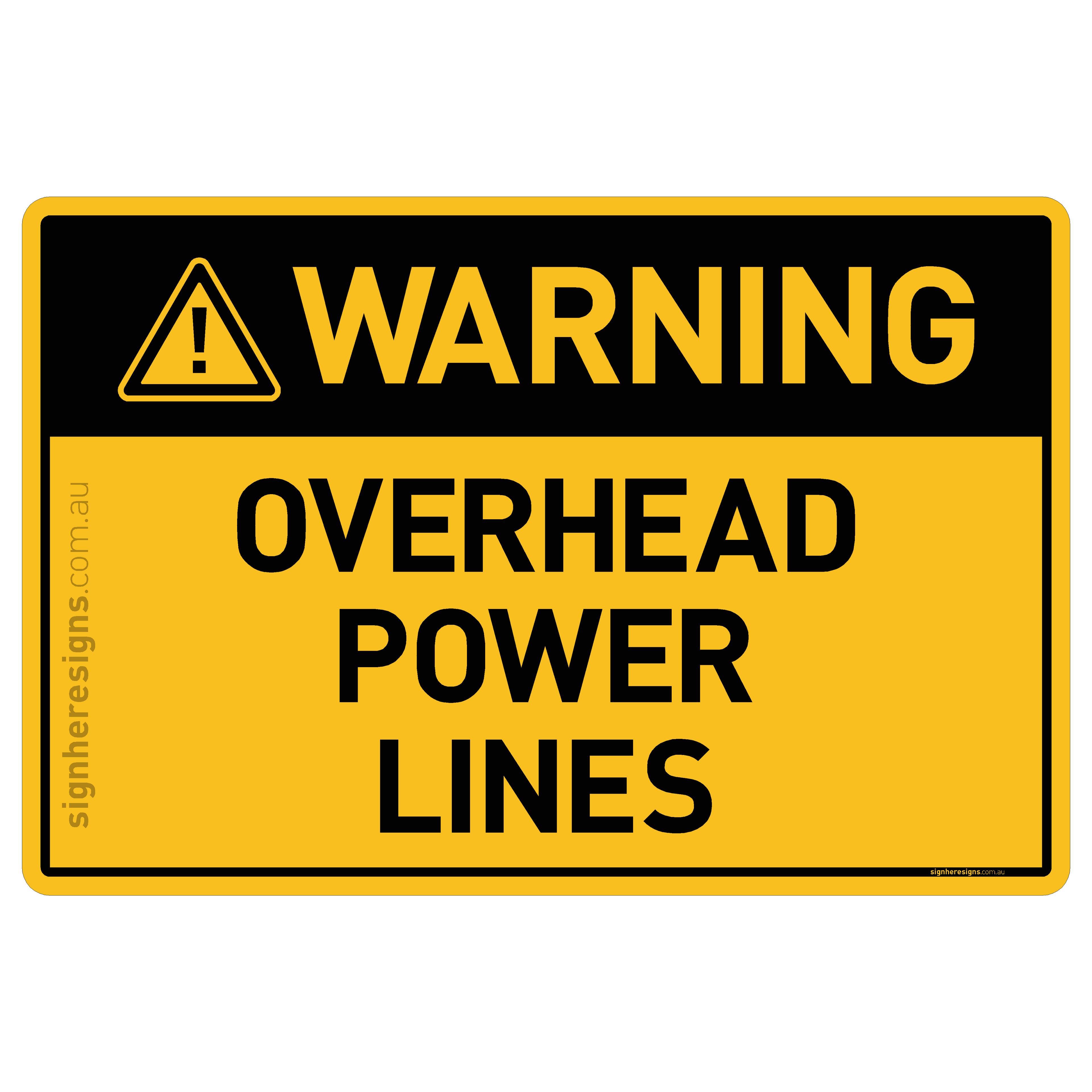 Overhead Power Lines - Warning