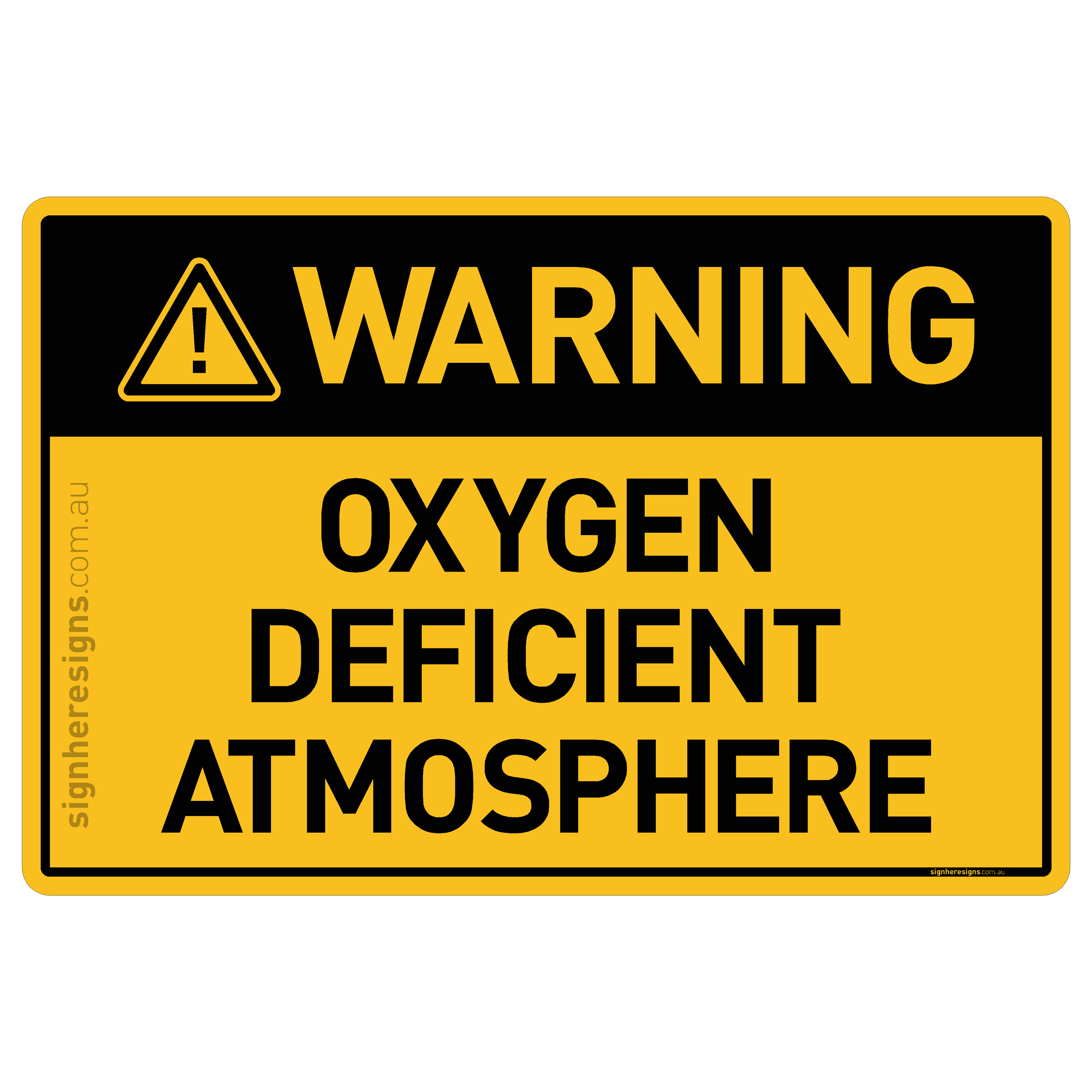 Oxygen Deficient Atmosphere - Warning