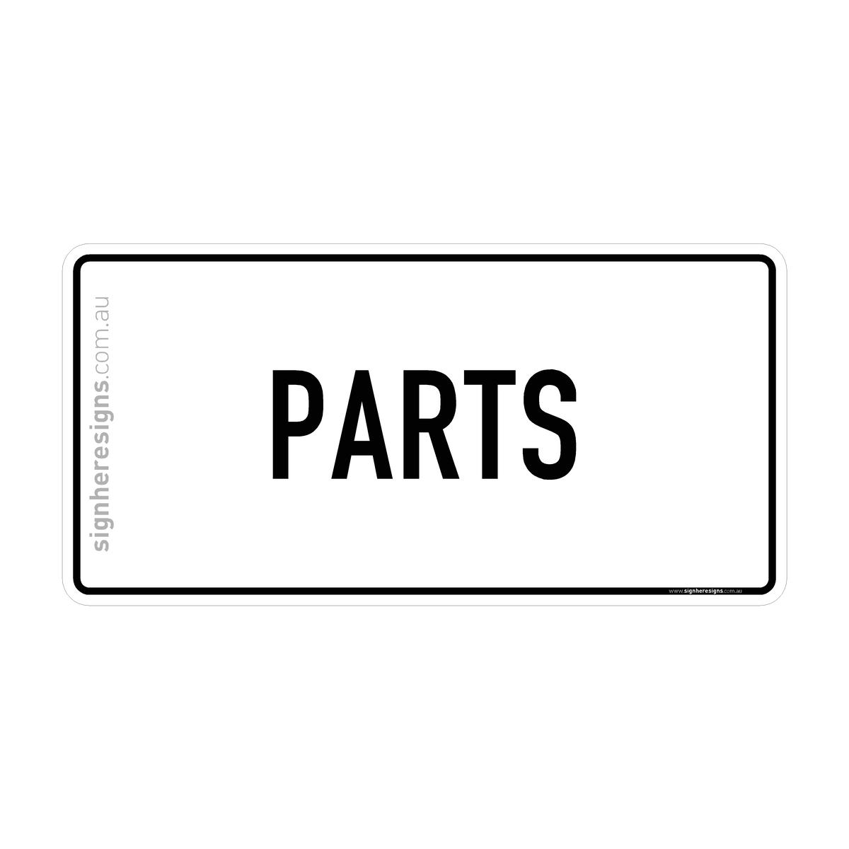 Parts Sign - Directional – Sign Here Signs