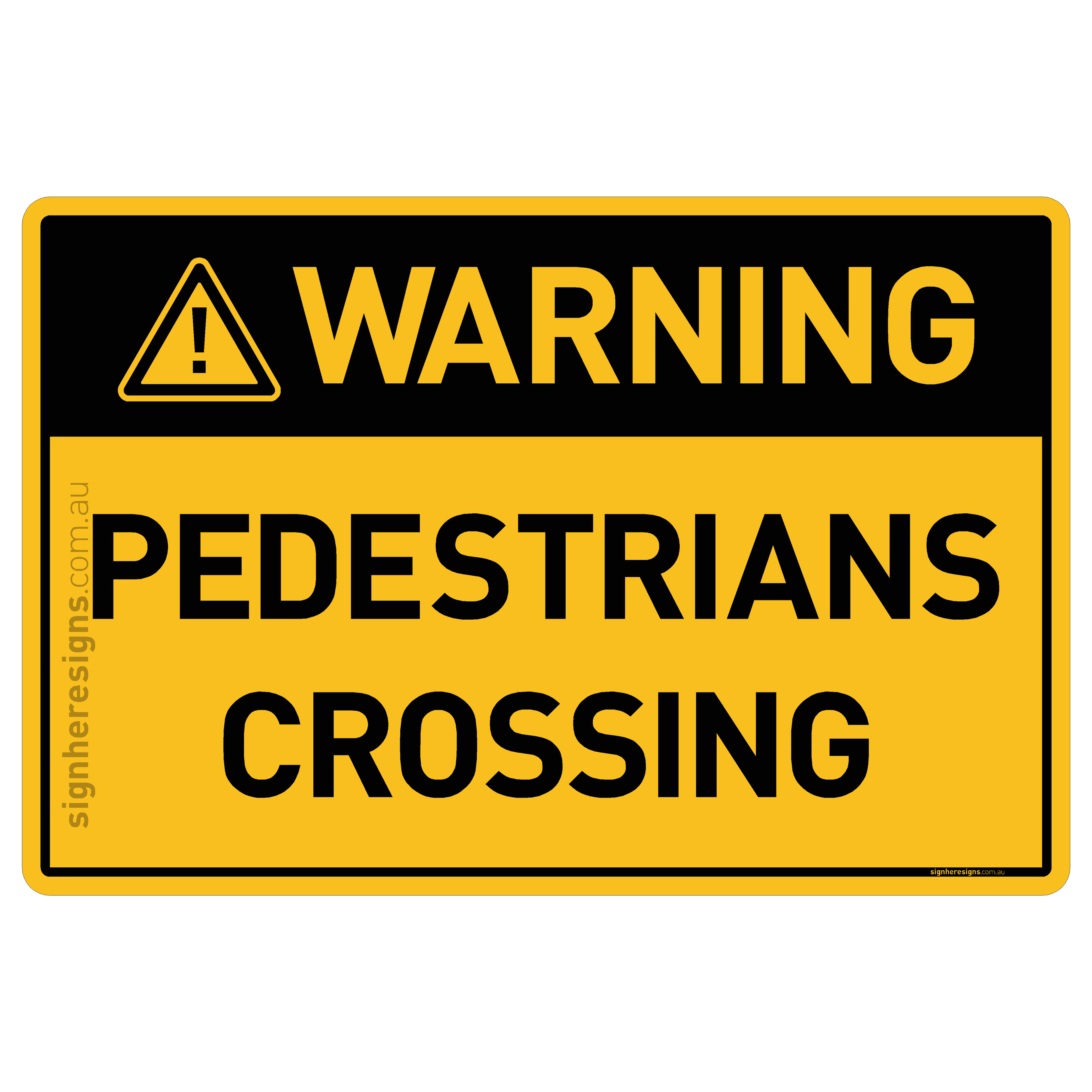 Pedestrians Crossing - Warning