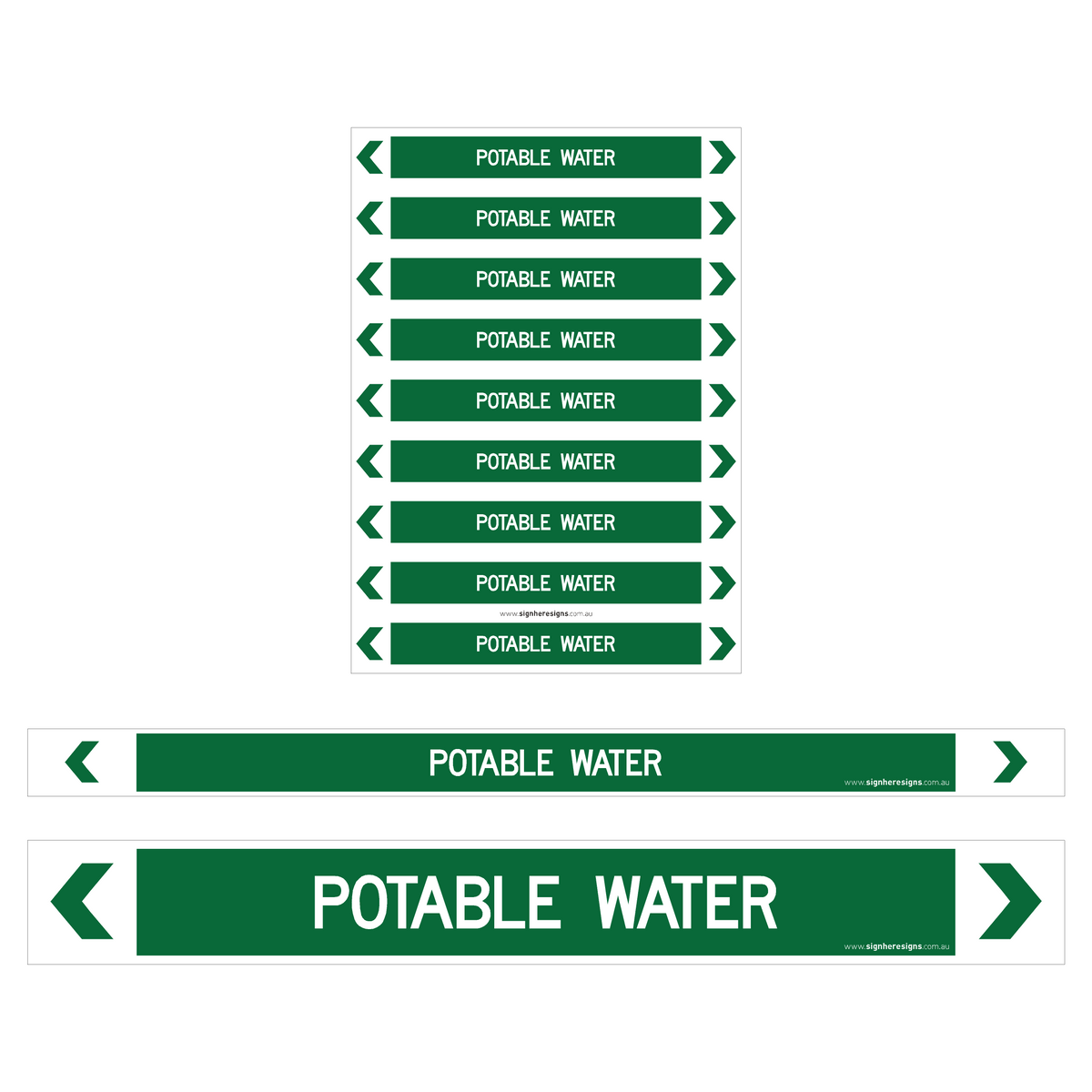 Potable Water Pipe Markers