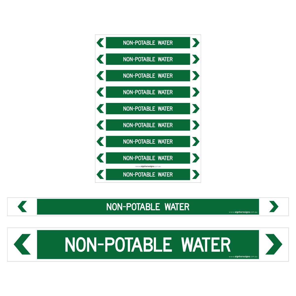 Non-Potable Water Pipe Markers