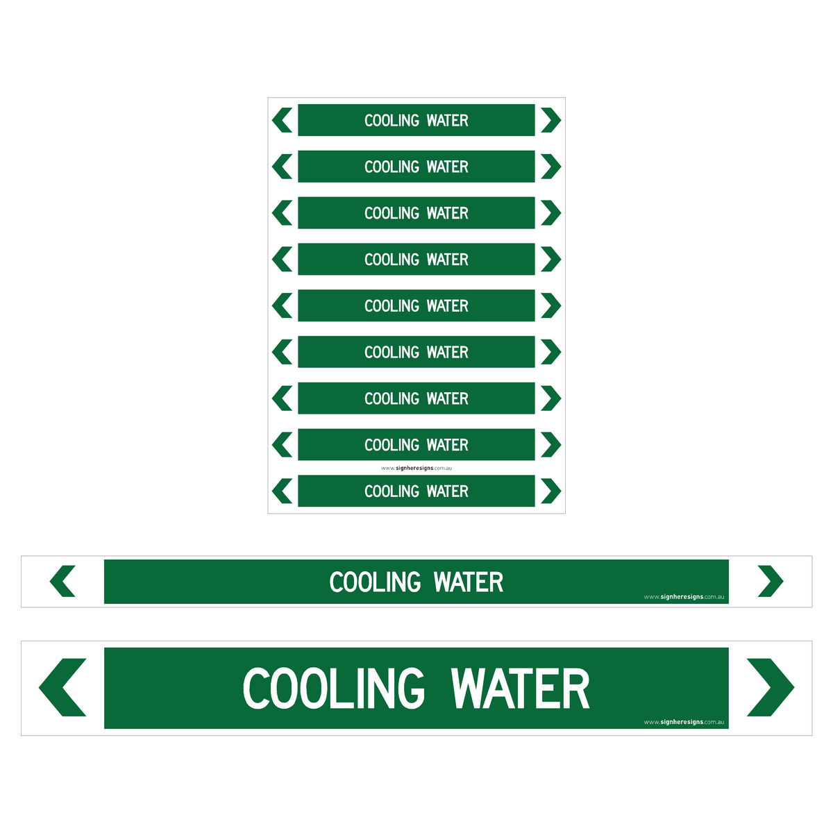 Cooling Water Pipe Markers