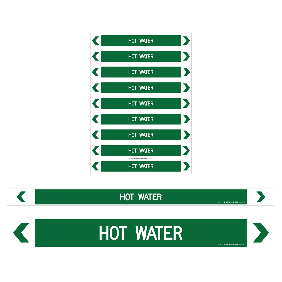 Hot Water Pipe Markers