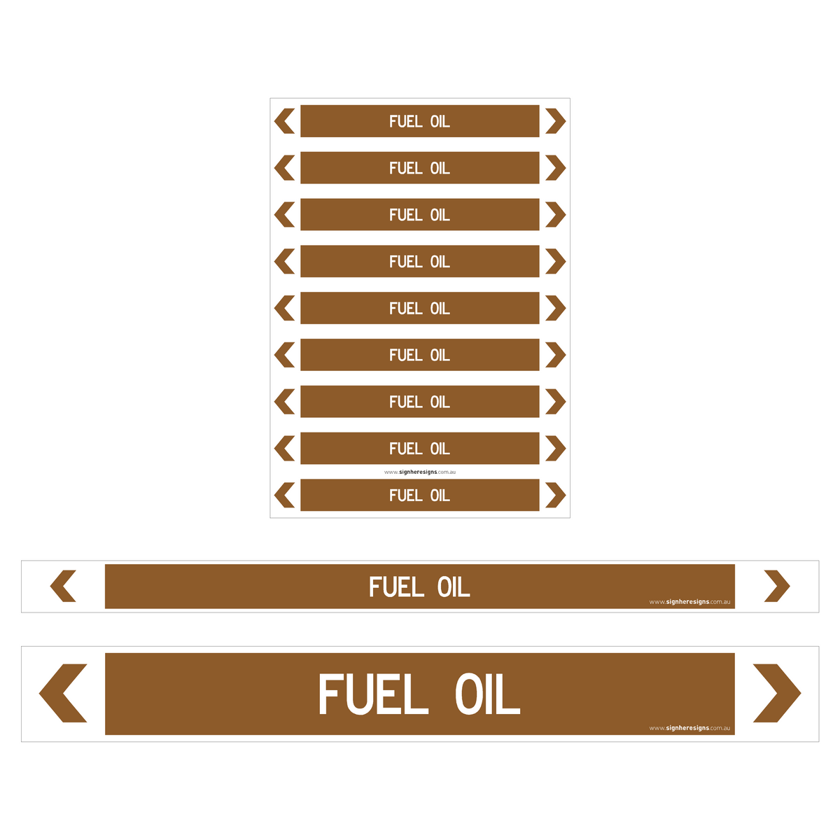 Fuel Oil Pipe Markers