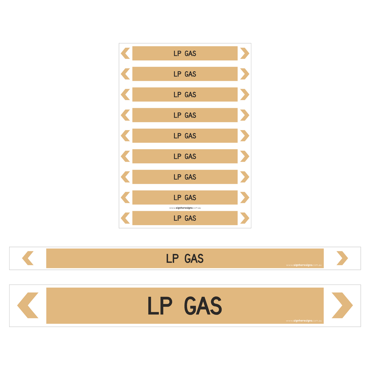 LP Gas Pipe Markers