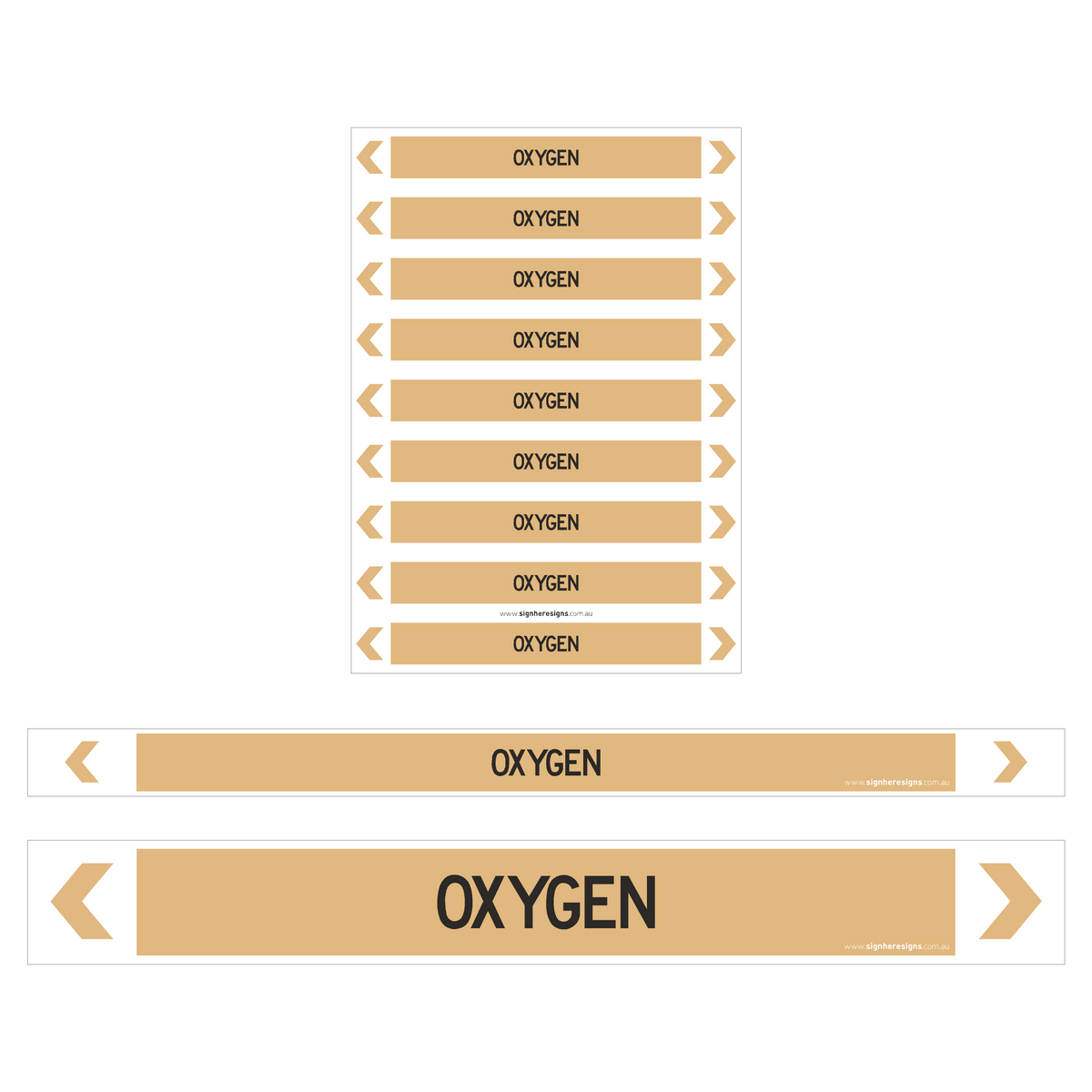 Oxygen Pipe Markers