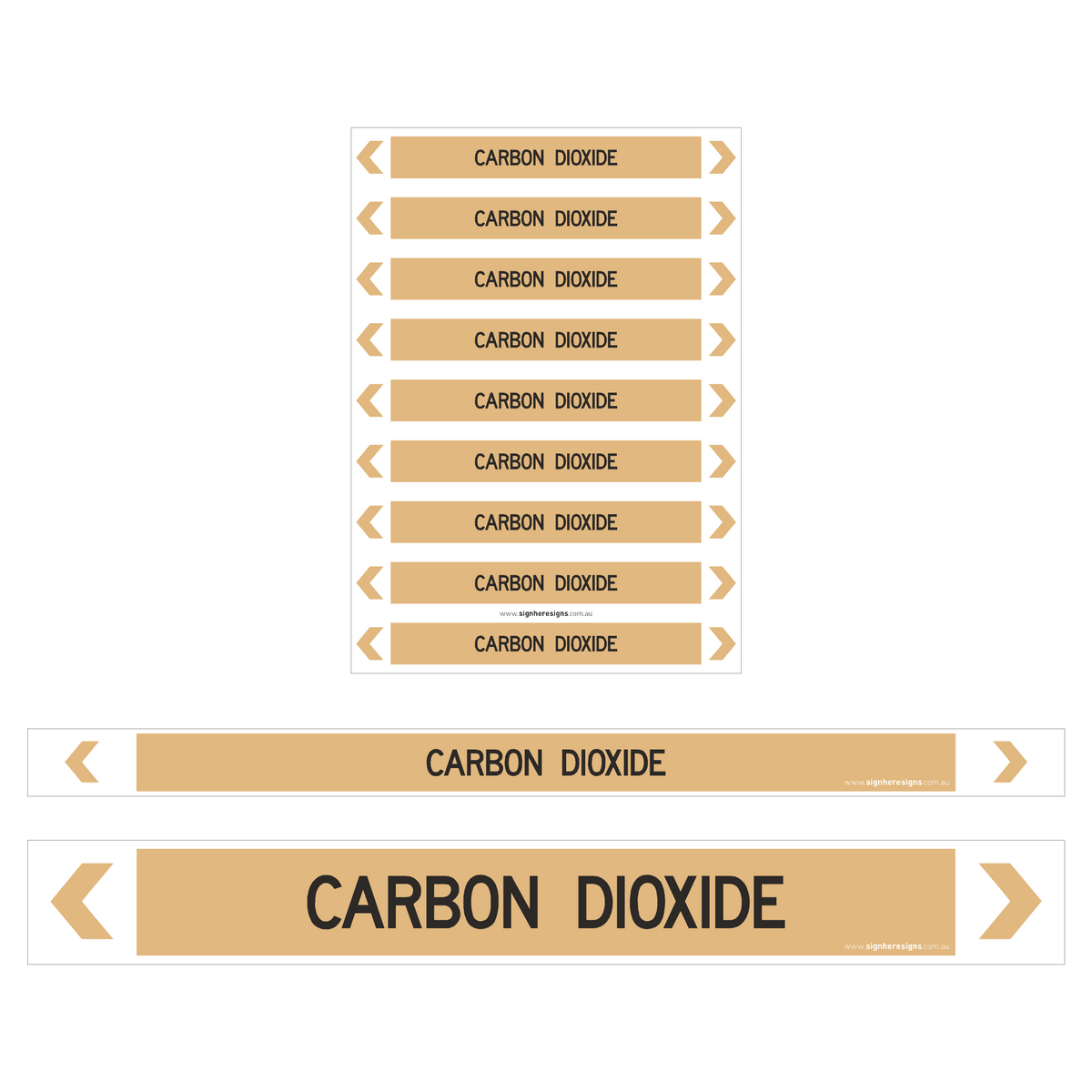Carbon Dioxide Pipe Markers