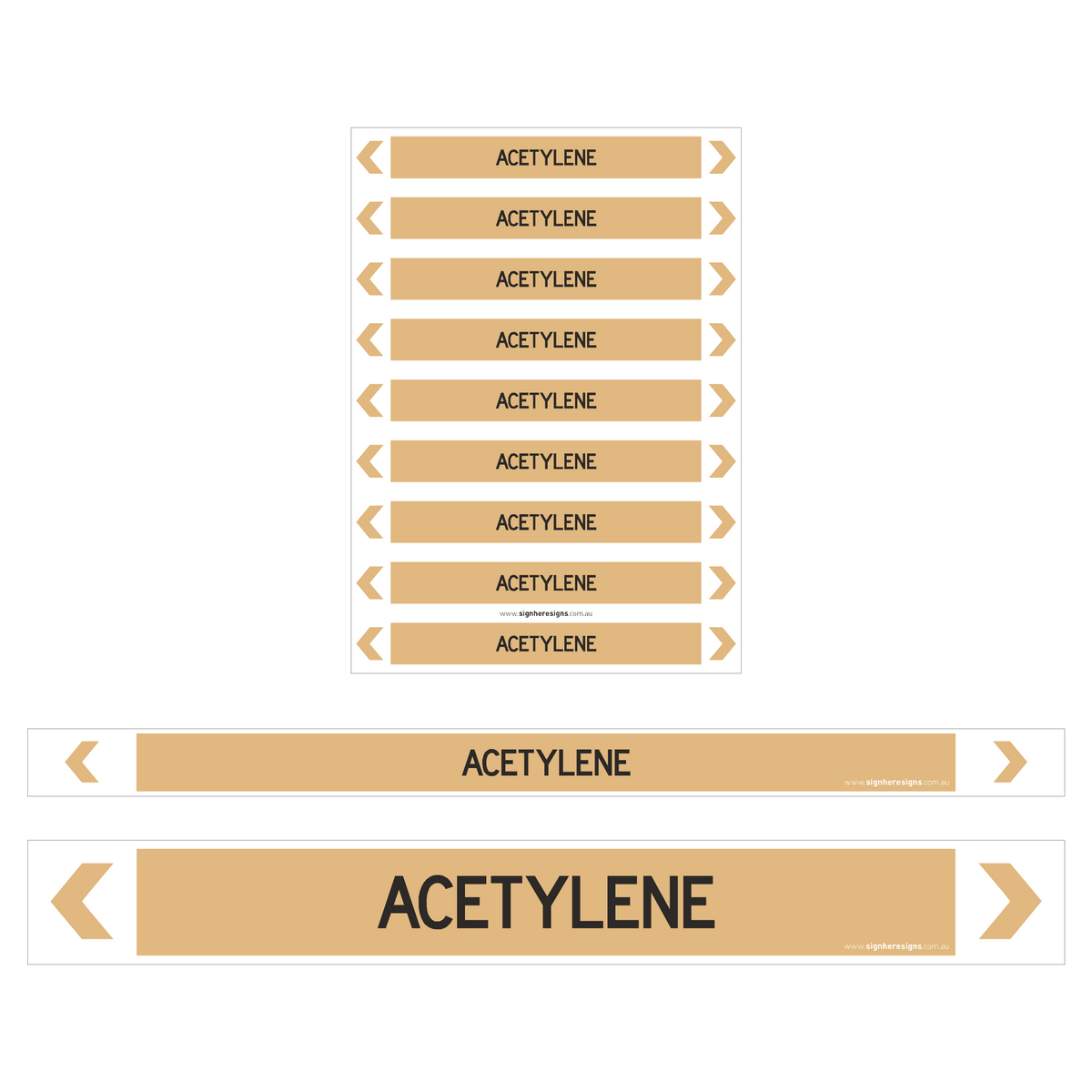 Acetylene Pipe Markers