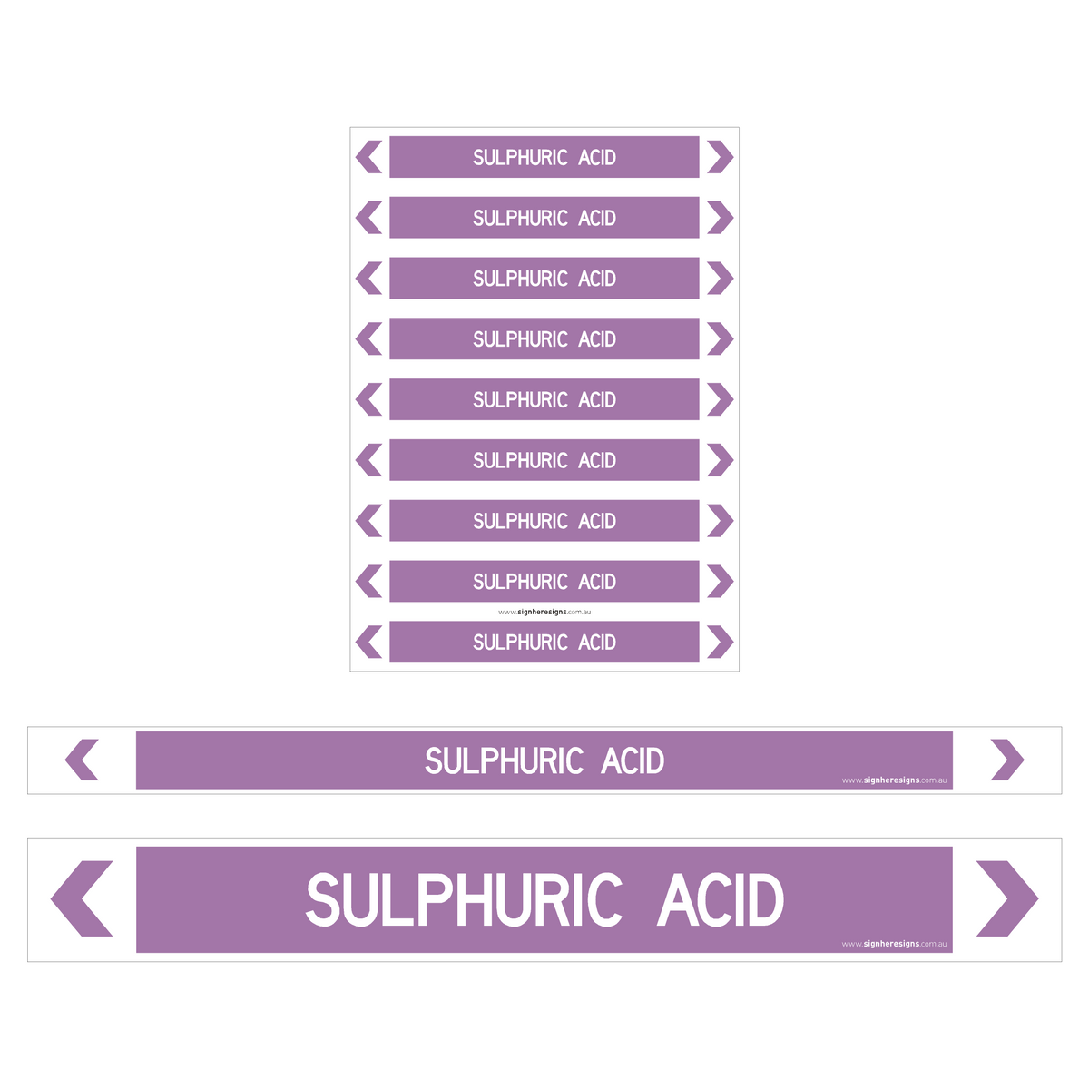 Sulphuric Acid Pipe Markers