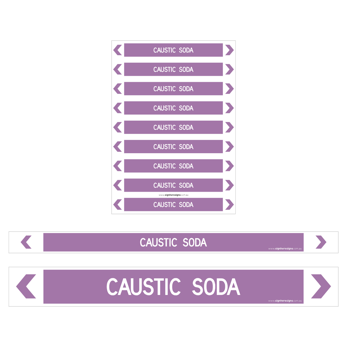 Caustic Soda Pipe Markers