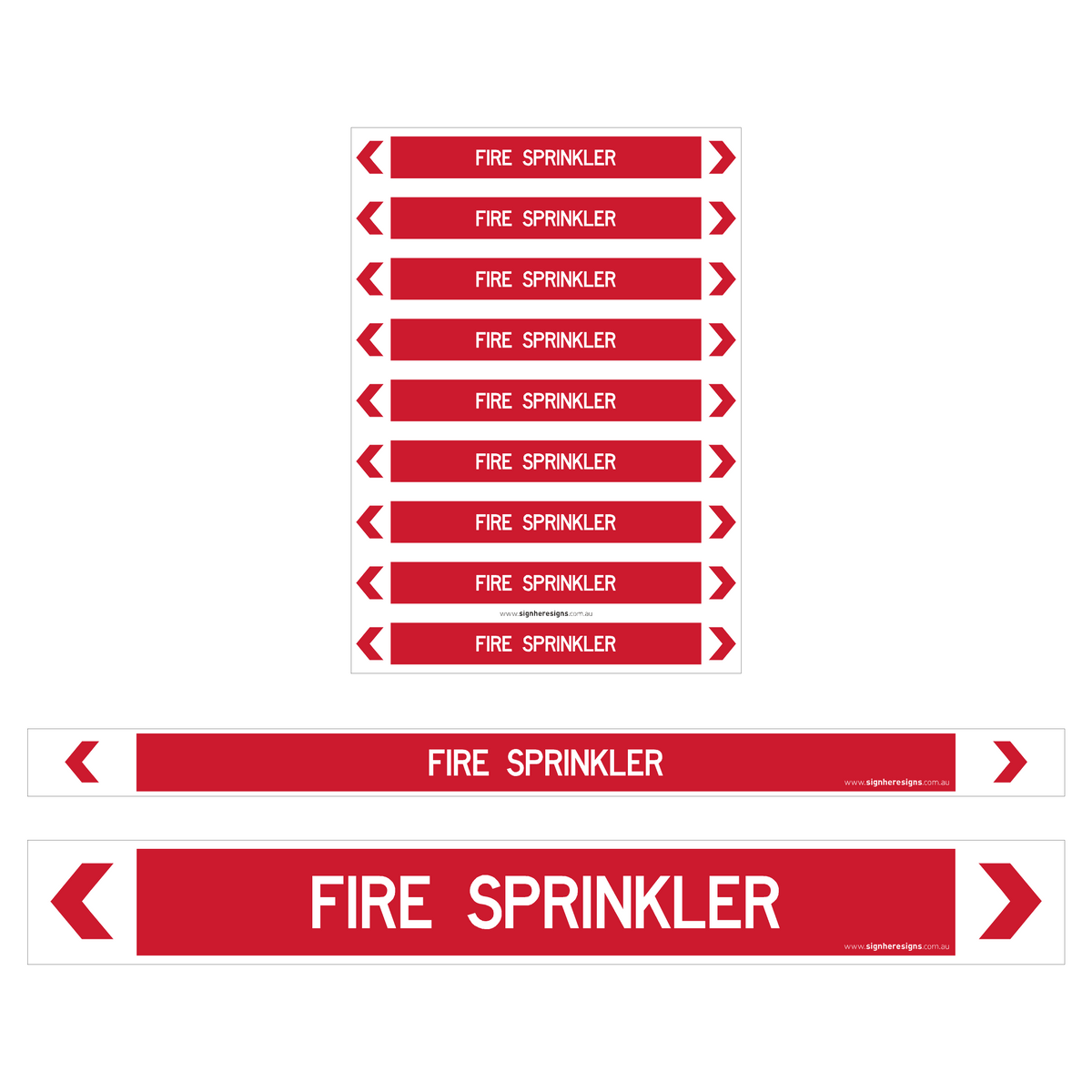 Fire Sprinkler Pipe Markers