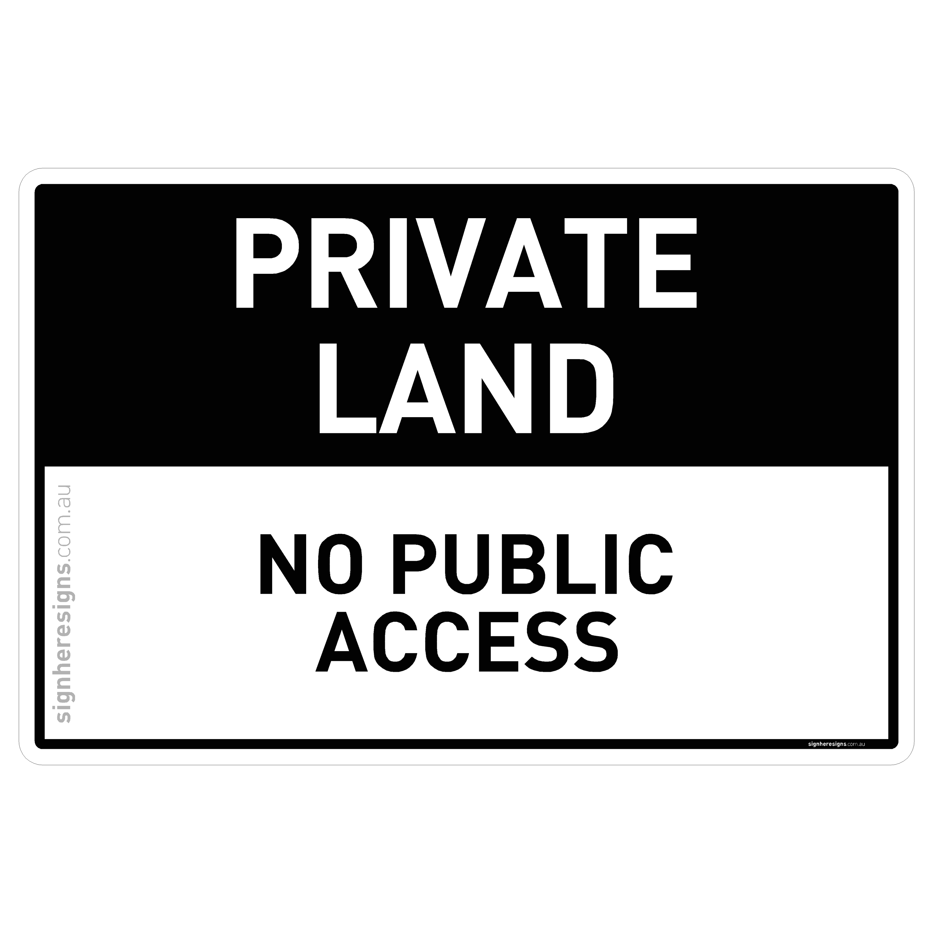 Private Land - No Public Access