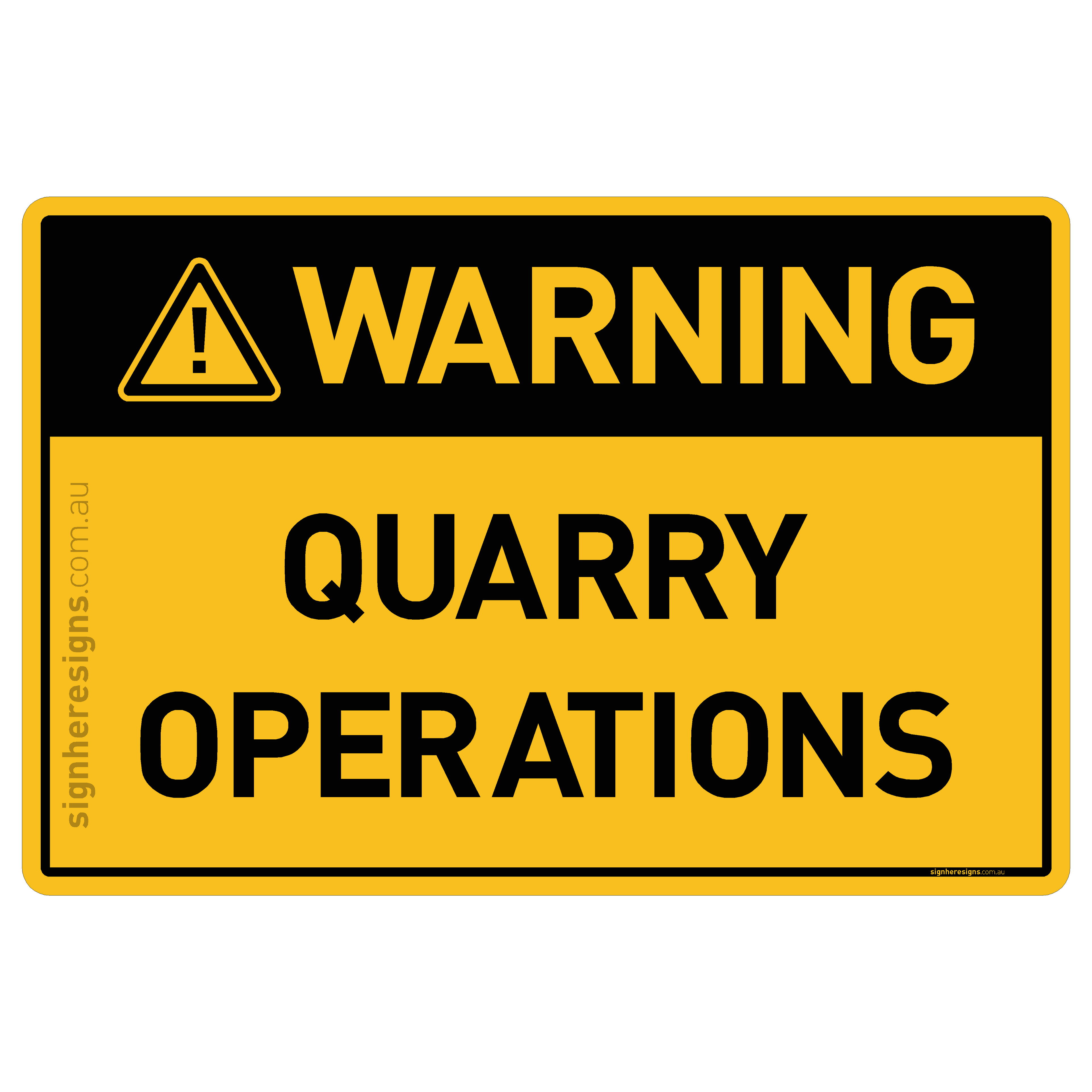 Quarry Operations - Warning