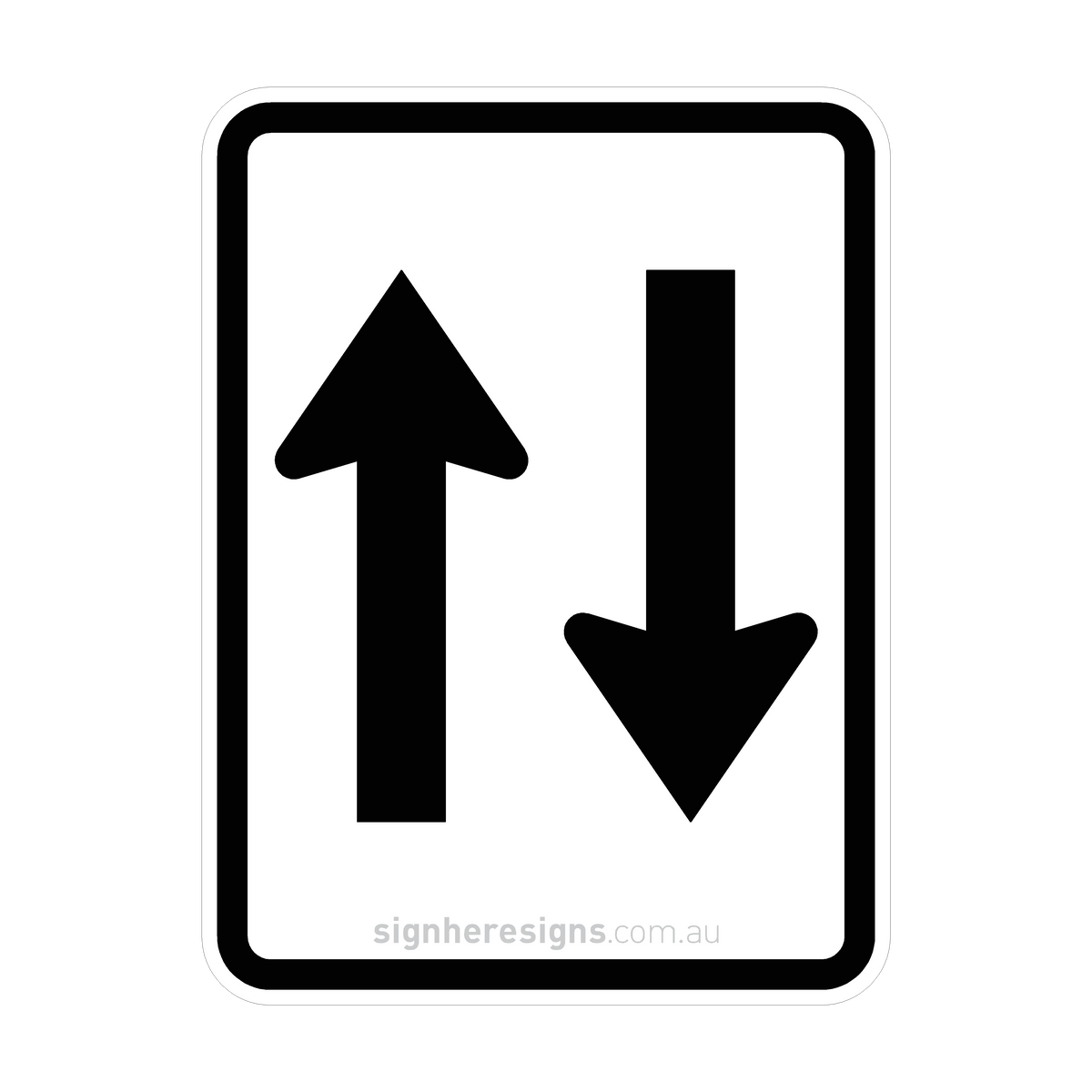 Direction Sign R2 R2-11 Two Way Sign | Buy Online | Sign Here Signs