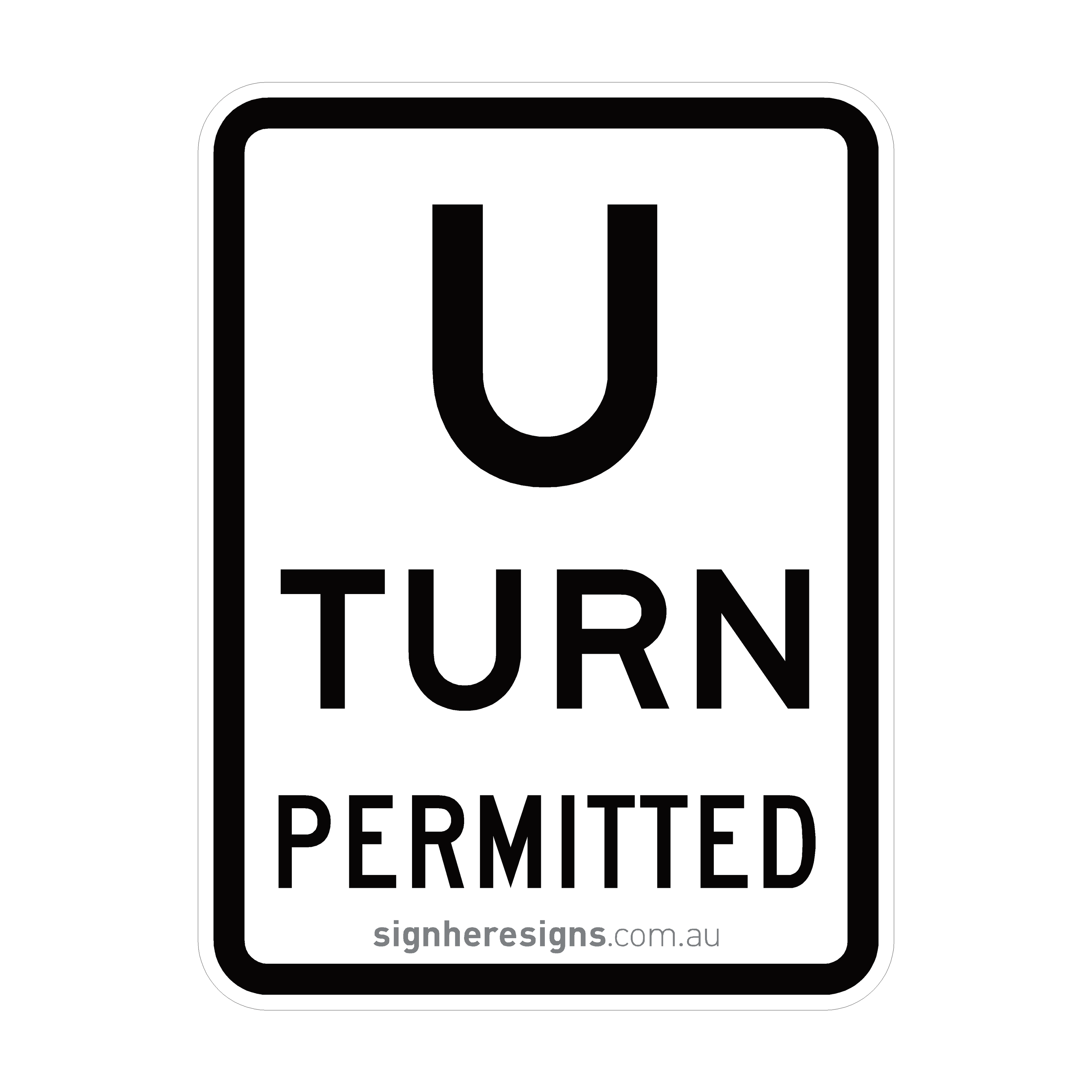 R2-15 U Turn Permitted - Traffic Sign