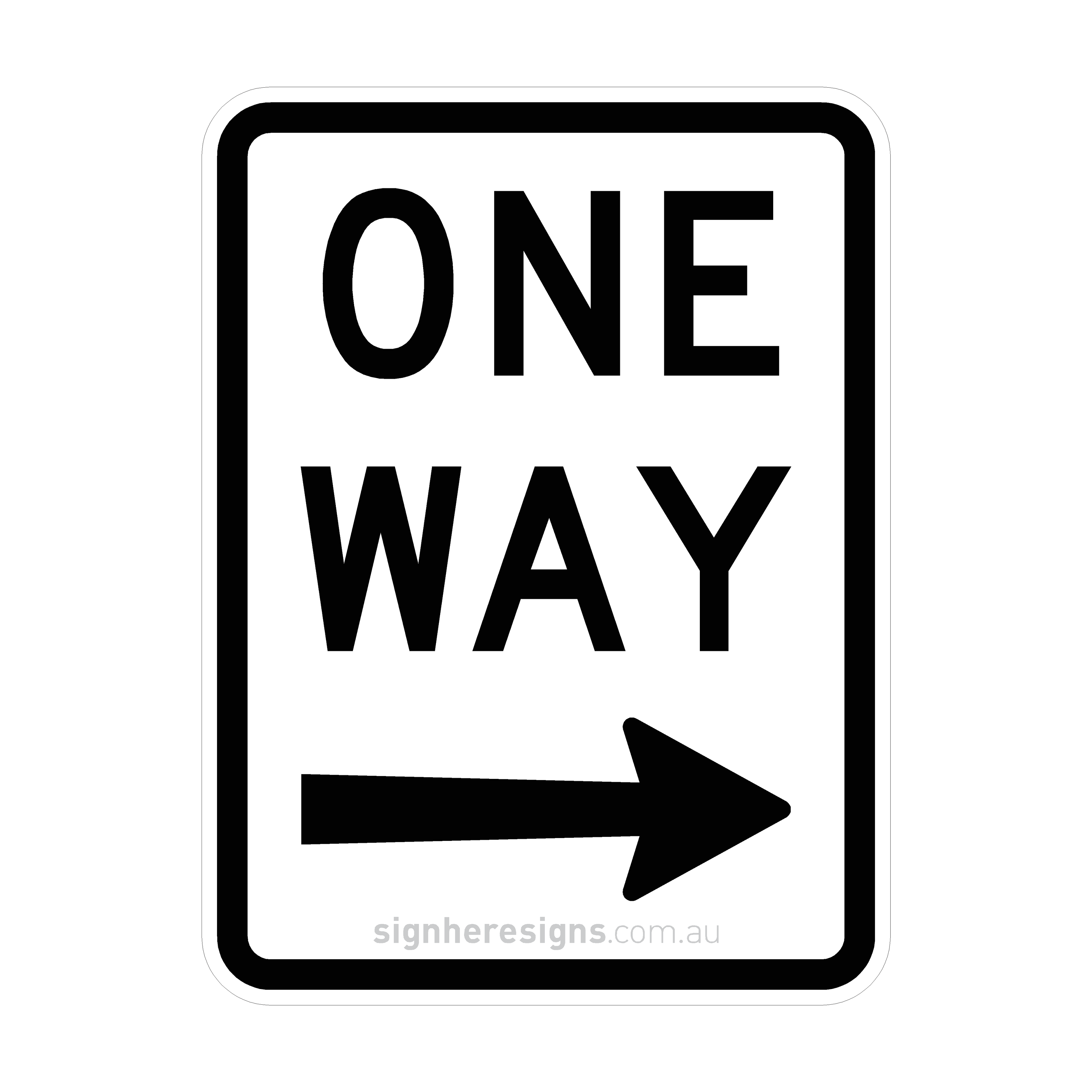 R2-2(R) One Way Right - Traffic Sign