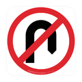 R2-5 No U Turn - Traffic Sign