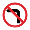 R2-6(L) No Left Turn - Traffic Sign