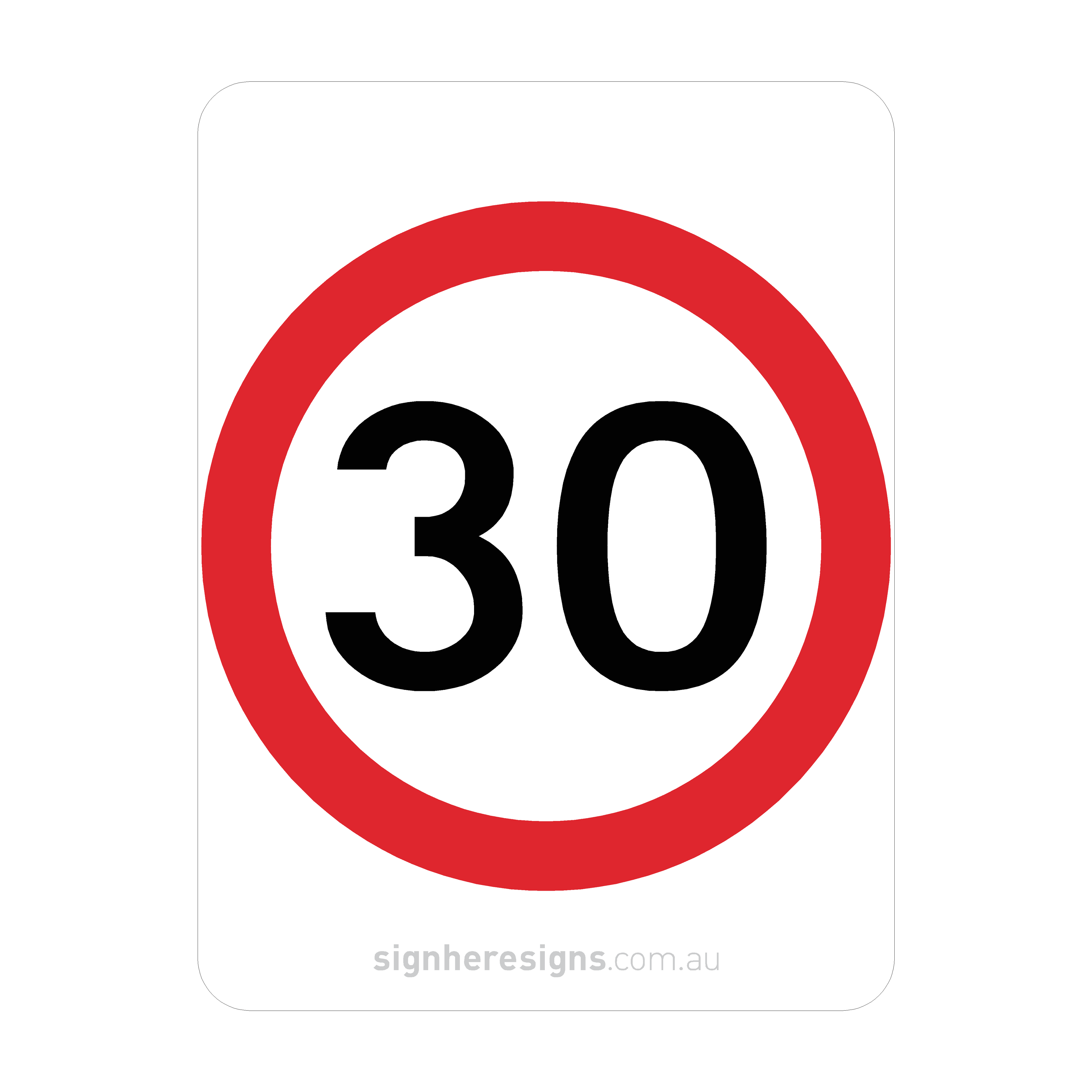 R4-1 Speed Restriction - Traffic Sign