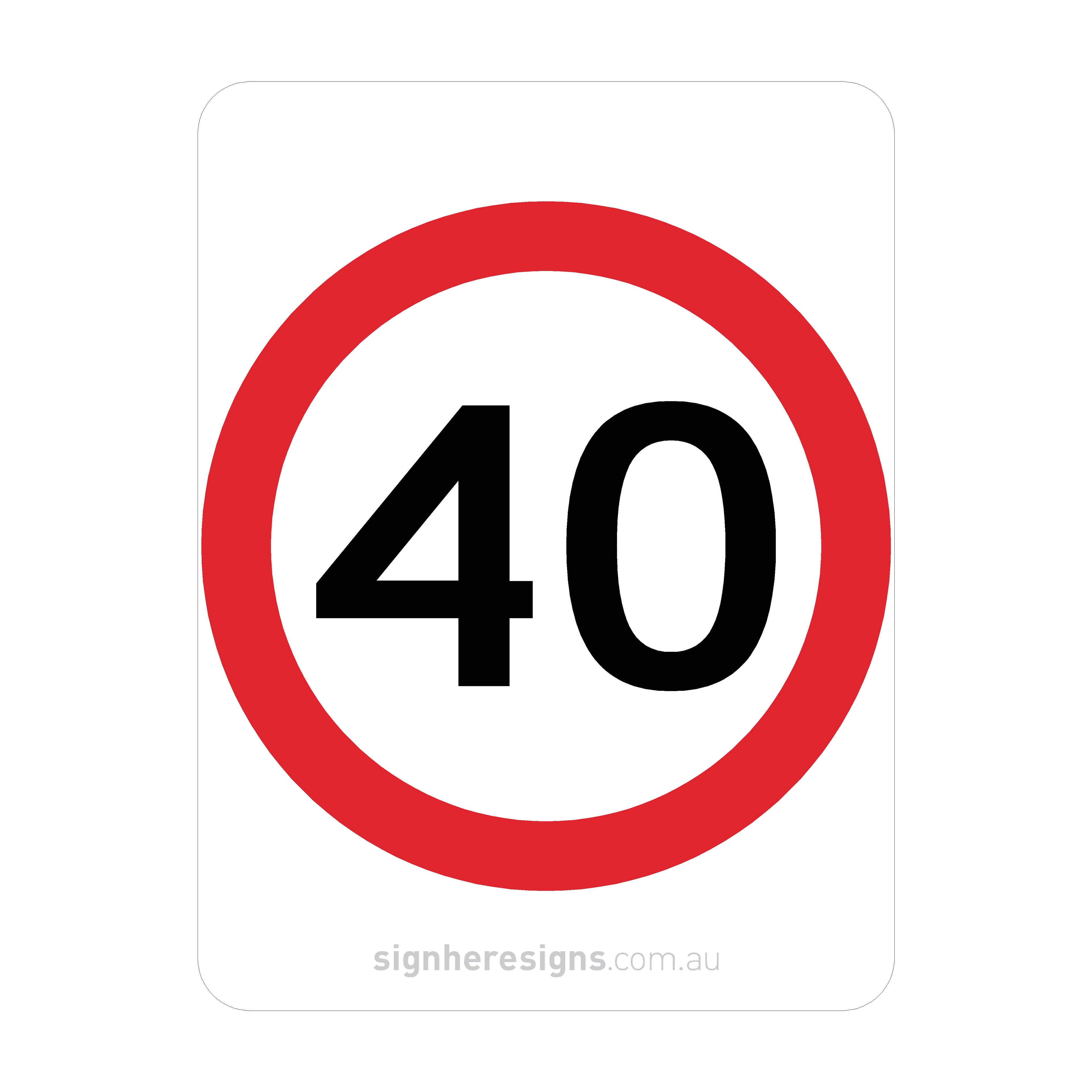 R4-1 Speed Restriction - Traffic Sign