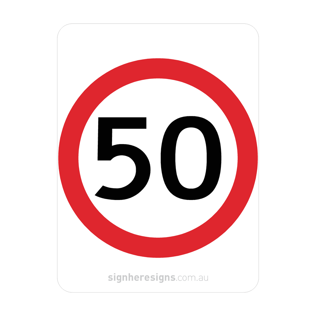 R4-1 Speed Restriction - Traffic Sign
